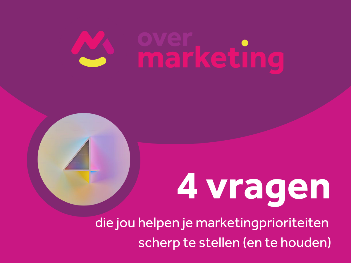 4 vragen om je marketing prioriteiten scherp te stellen