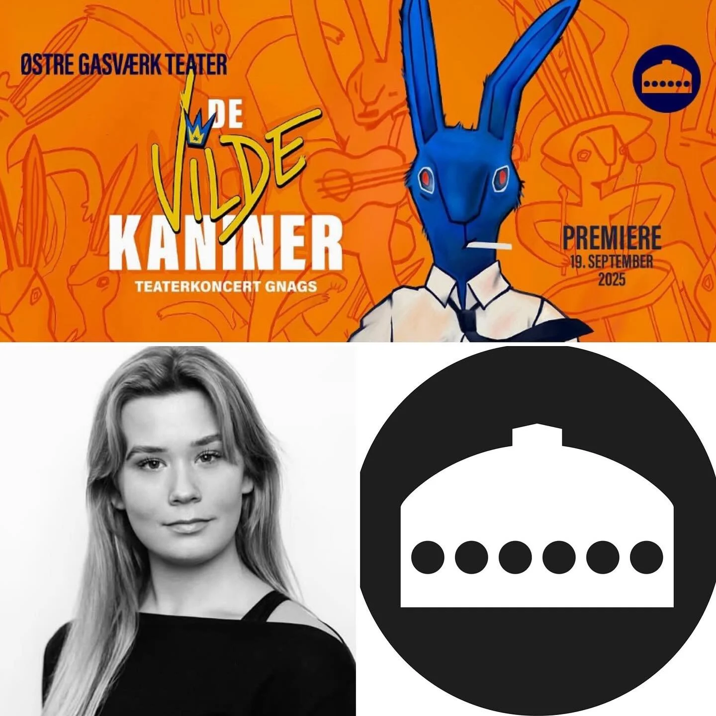 Good Luck to 
Maria Overgaard Vinter for tonight&rsquo;s premiere of 
De Vilde Kaniner @ostregasvaerkteater