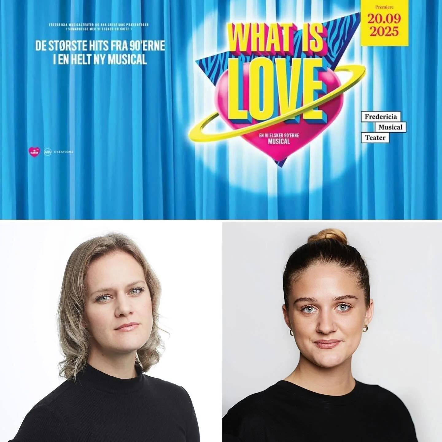 Good Luck to 
Mary Jean Moore and
Emma Fauerby Lauritsen for tonight&rsquo;s premiere of 
What Is Love @fredericiamusicalteater