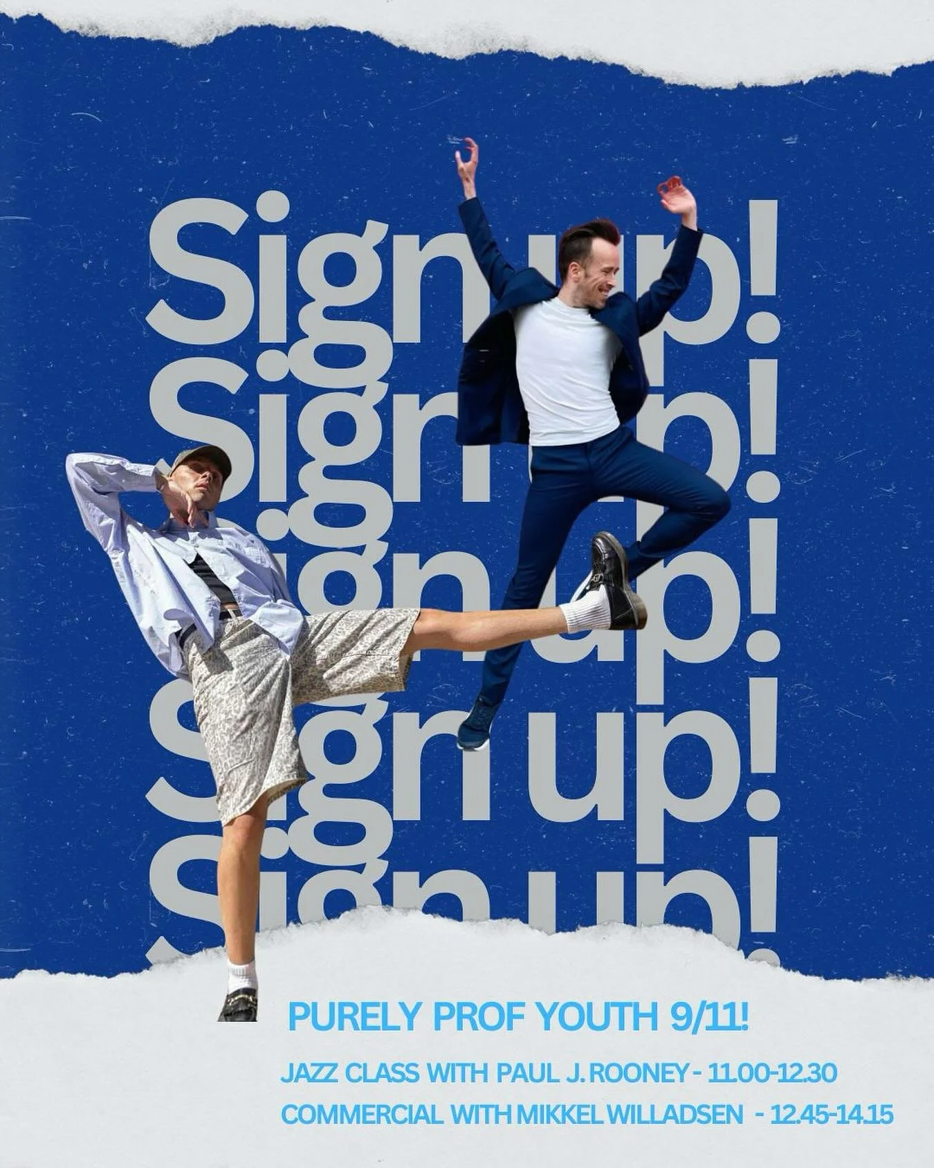 Come and dance with these amazing teachers!  Sunday 9th November.  Level - semiprofessional.  Age mid teens - mid 20s
Jazz with @pauljamesrooney 
Commercial with @mikkelwilladsen 
Sign up through the link in our bio or email us at admin@centralschool