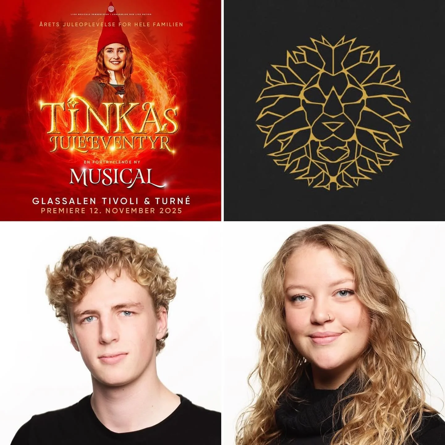 Good Luck to Nicoline Wiberg and Noah Vestergaard Johnsby for tonight&rsquo;s Premiere of Tinka&rsquo;s Juleeventyr  @lionmusicals