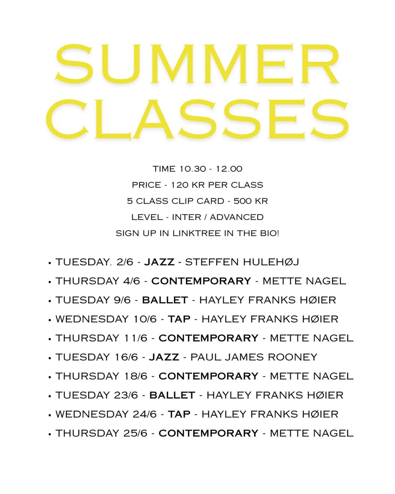 Summer classes starting June 2nd ! ☀️ sign up in Linktree in the bio!