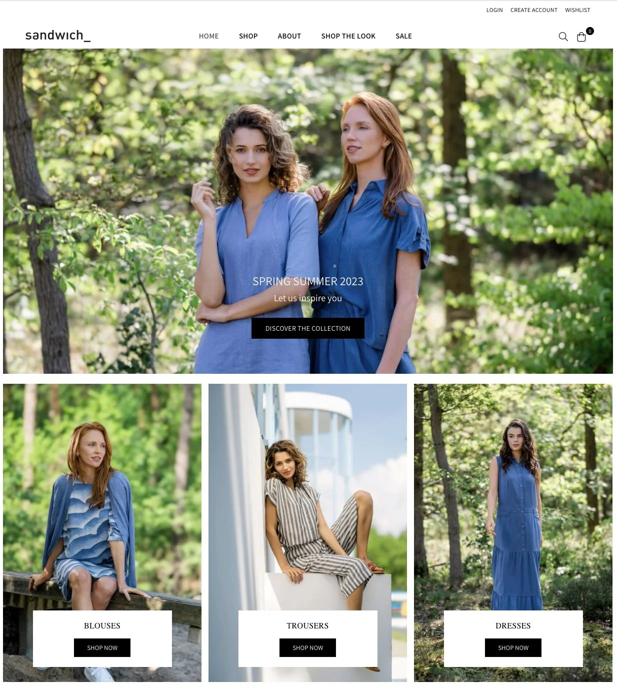 Re-launch Sandwich Fashion website