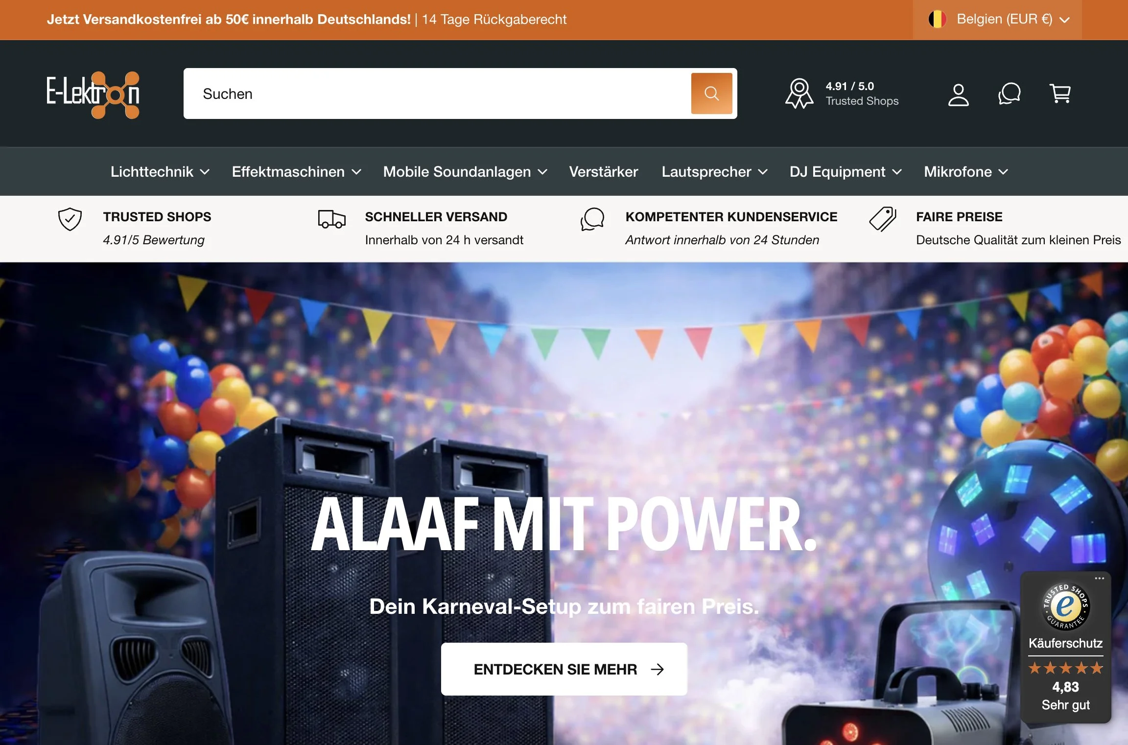 E-Lektron Seasonal Homepage