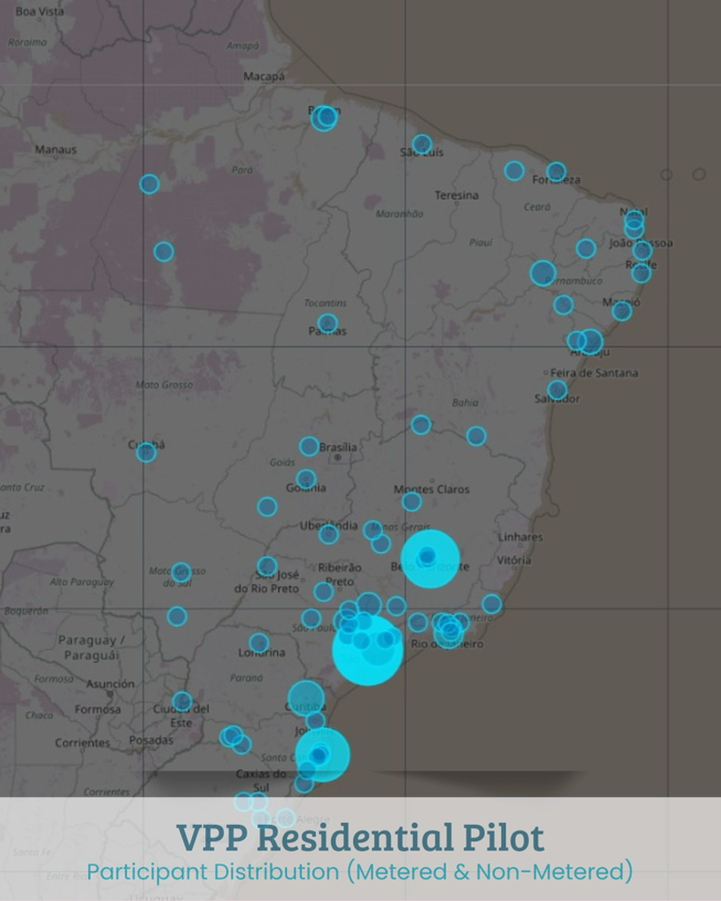 Map of VPP pilot project in Brasil