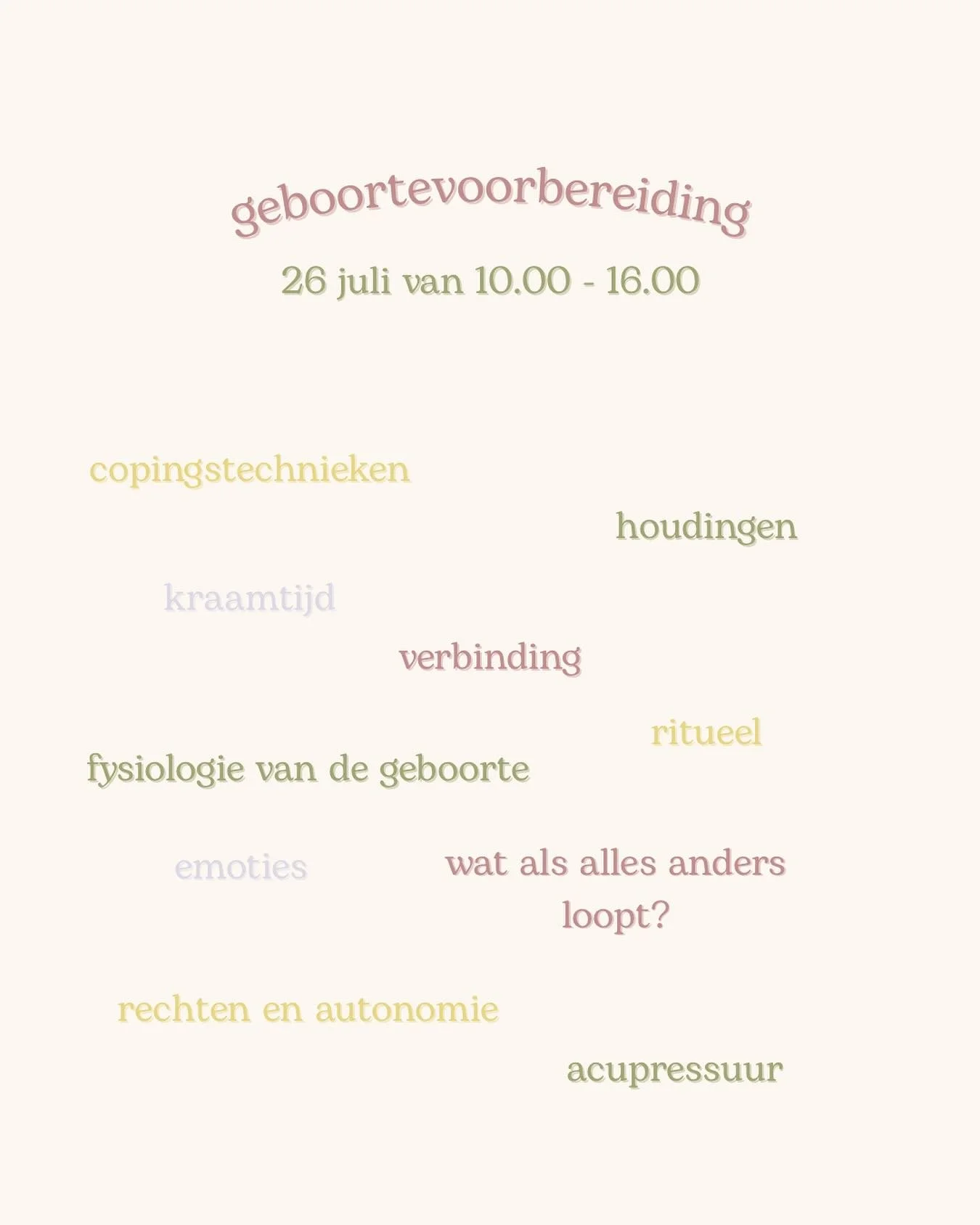 wat doen we op zo&rsquo;n dag geboortevoorbereiding? er komt van alles aan bod, maar zeker deze onderdelen.  ik heb er weer zin in, er is nog plek voor de volgende cursusdag @frieda_vroedvrouwen 🌞