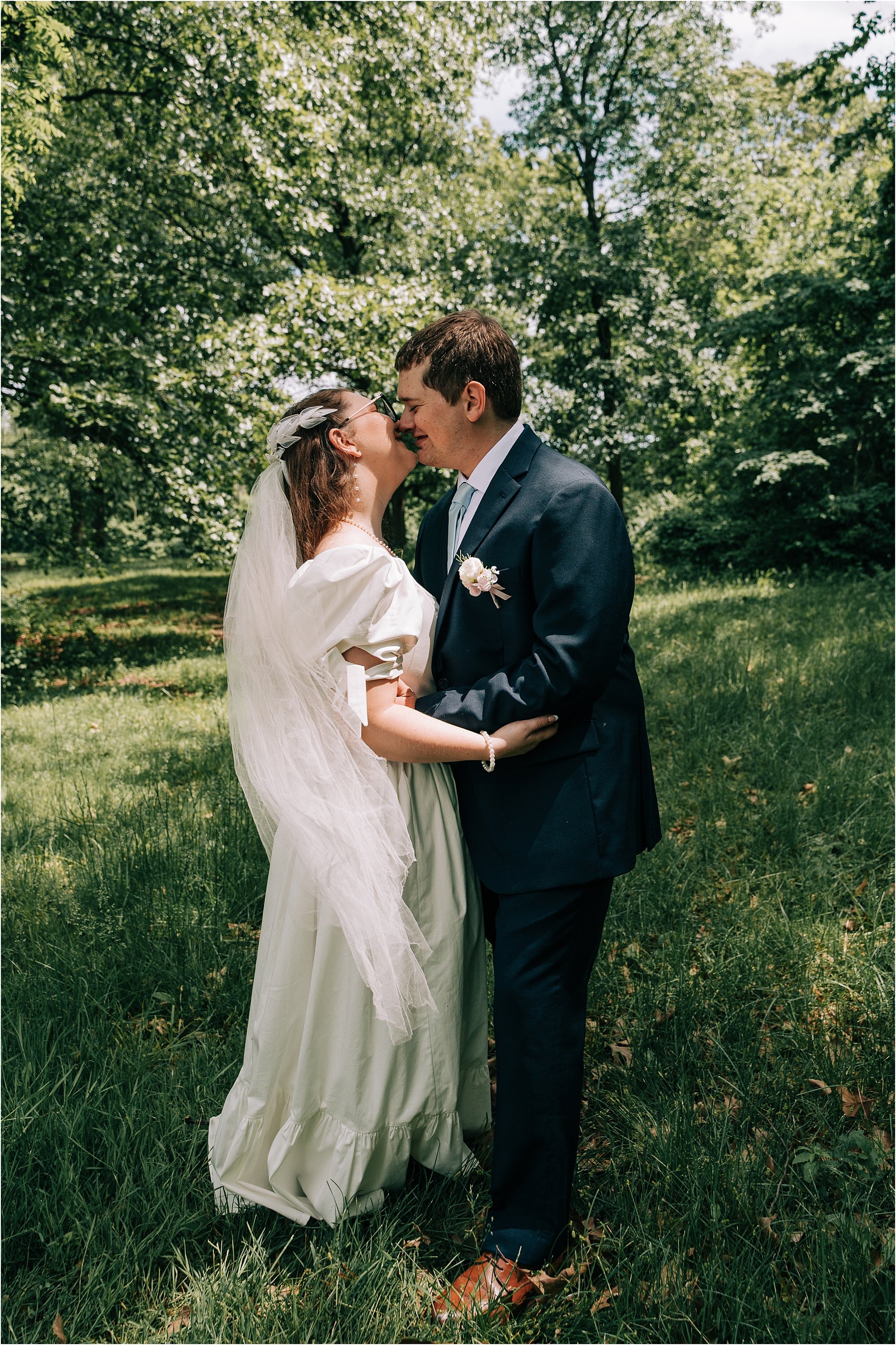 Abigail + Caleb’s Whimsical Grafton Illinois Bnb Wedding