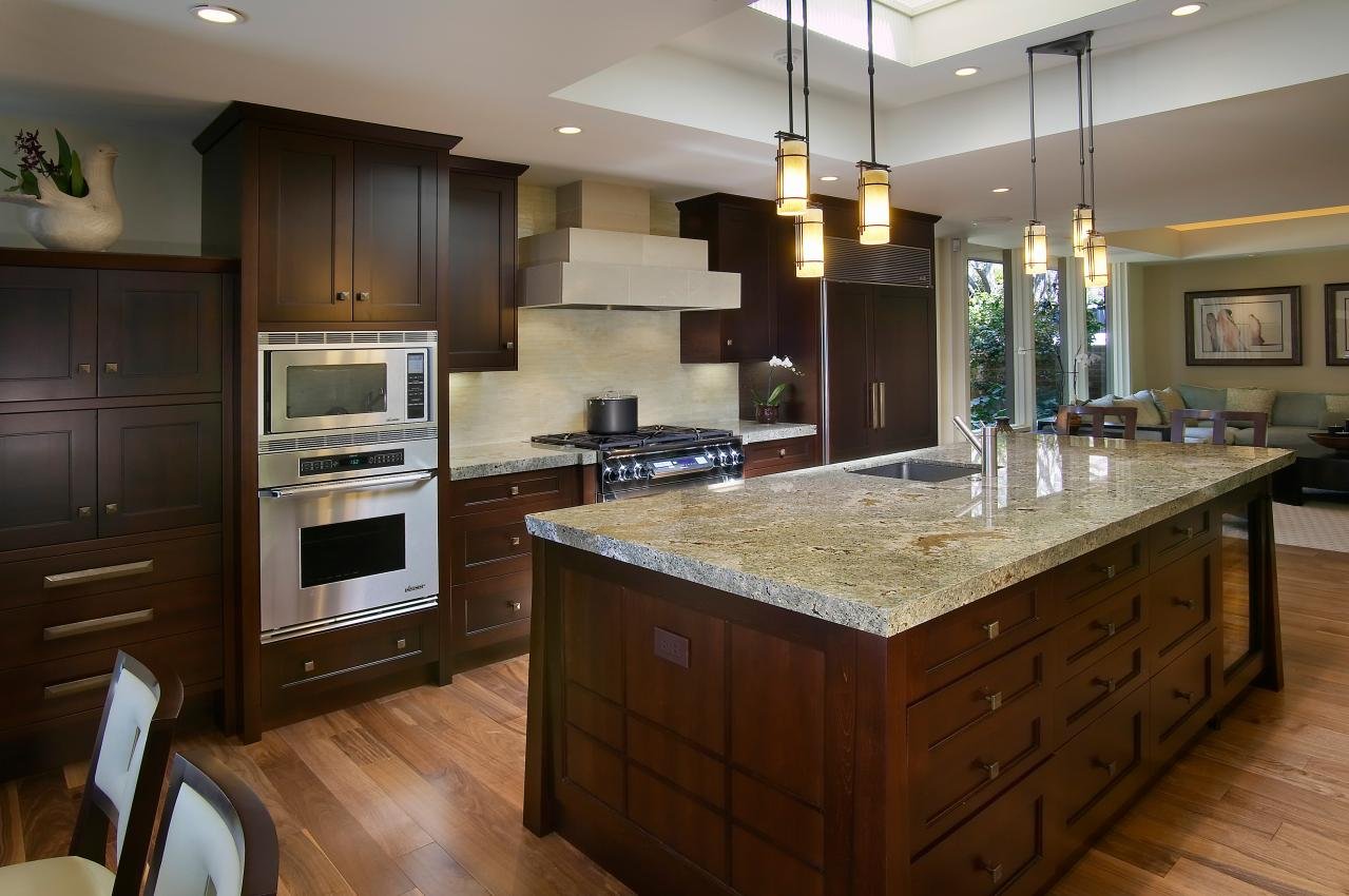 ALL OF THE CABINETS IN THE KITCHEN ARE CUSTOM-MADE BY INPLACE STUDIO OF LA JOLLA.