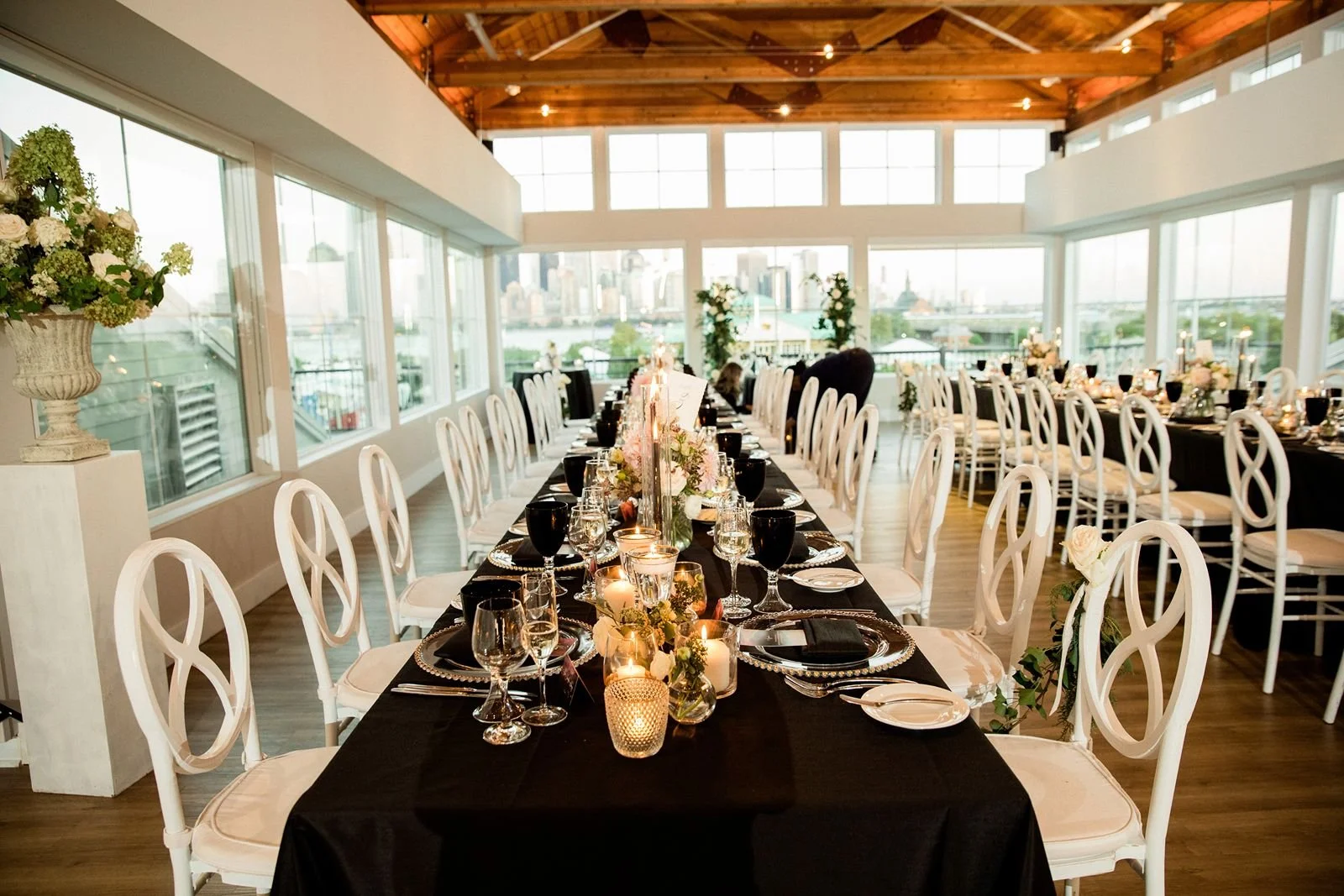 Wedding reception design at Maritime Parc Aviary Room