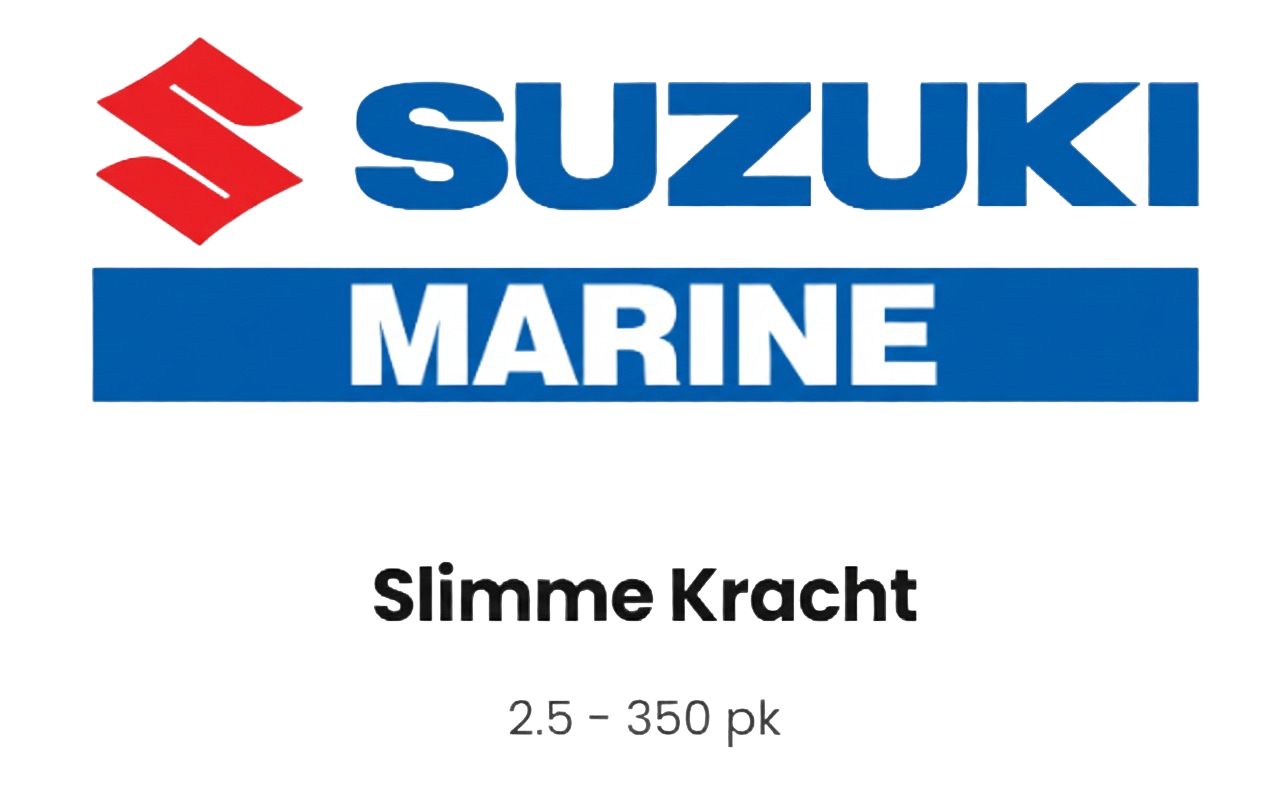 Logo van Suzuki en tekst 'Marina', verder tekst 'Silleke-Kracht 25-30 PK' en een foto van een boot.