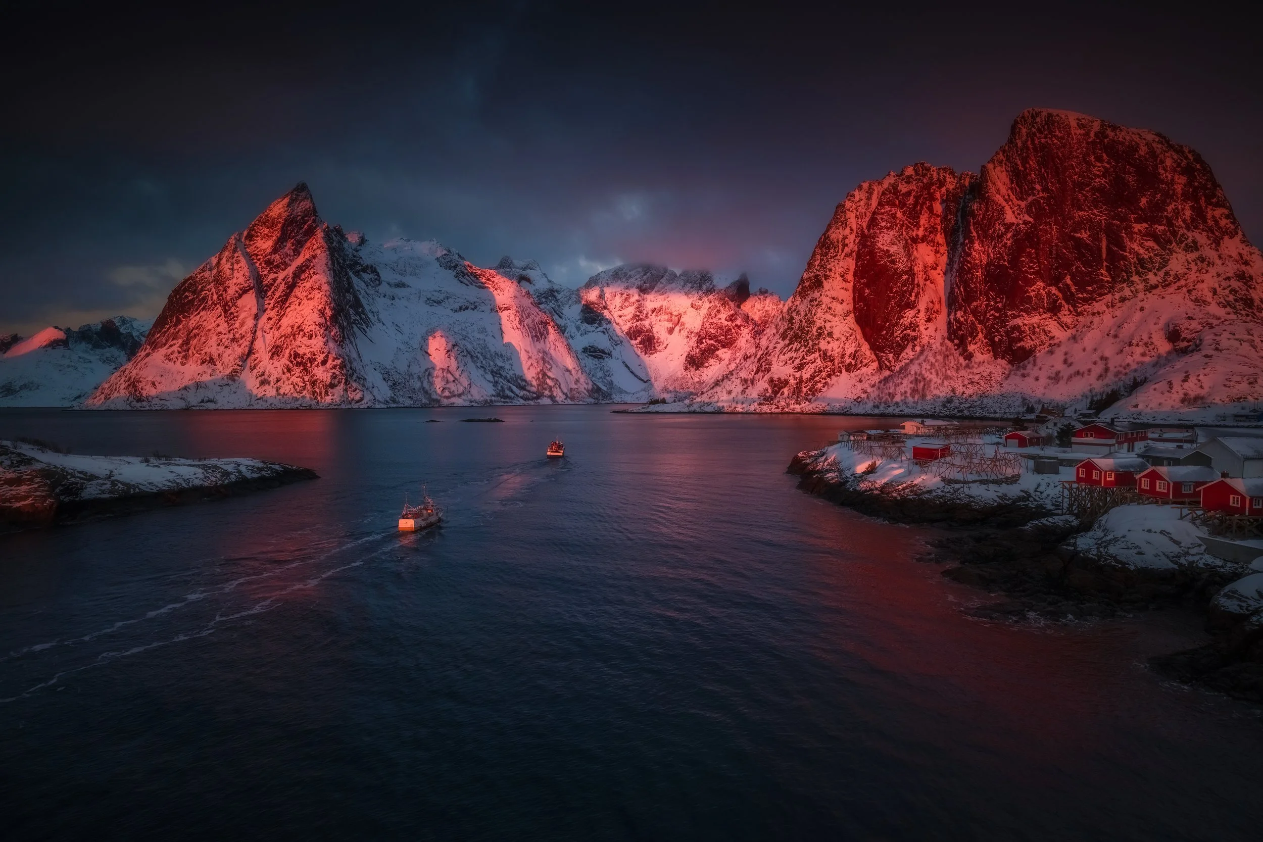 Fishing in morning light