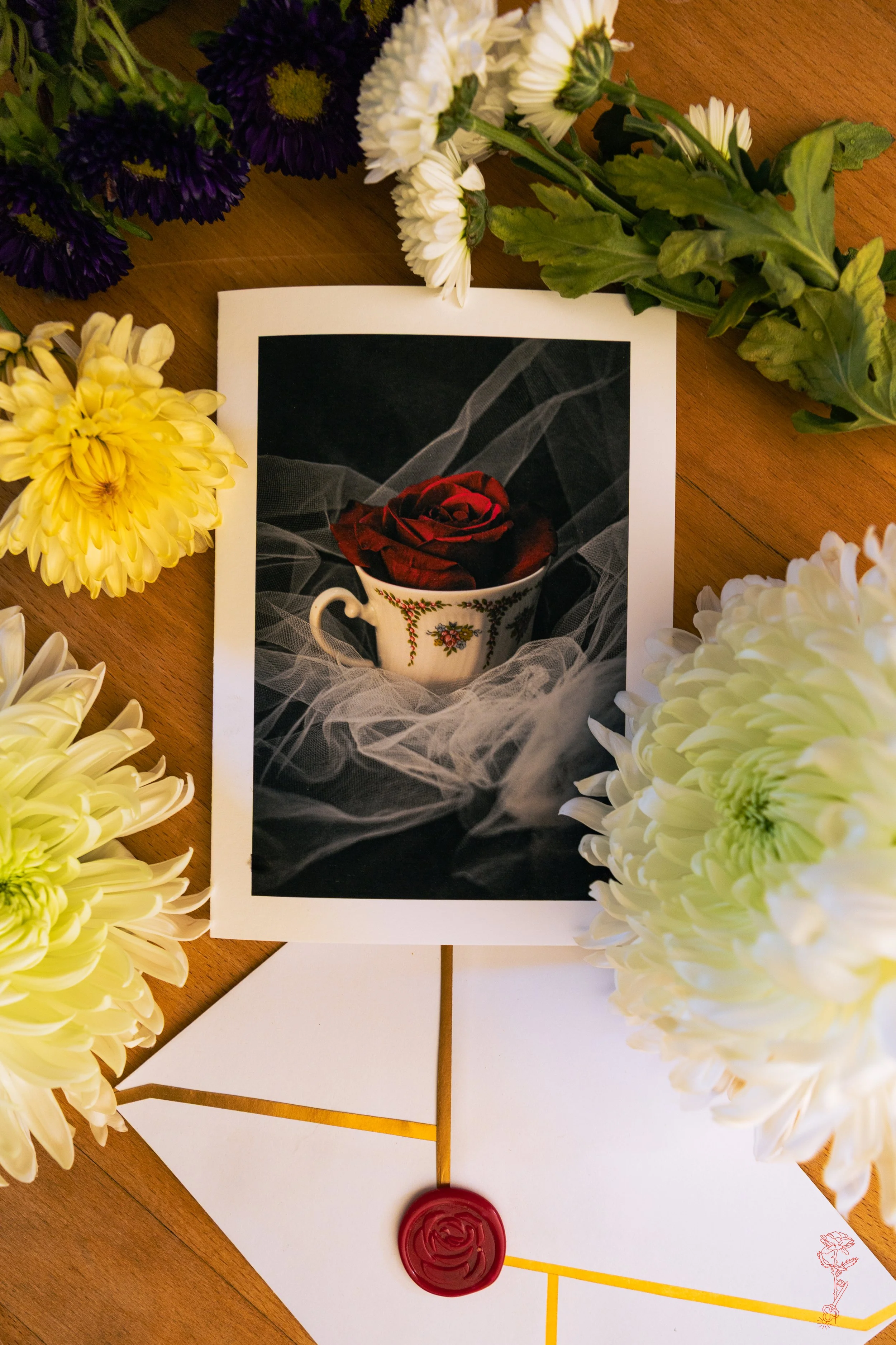 Rose Cup Romance Card