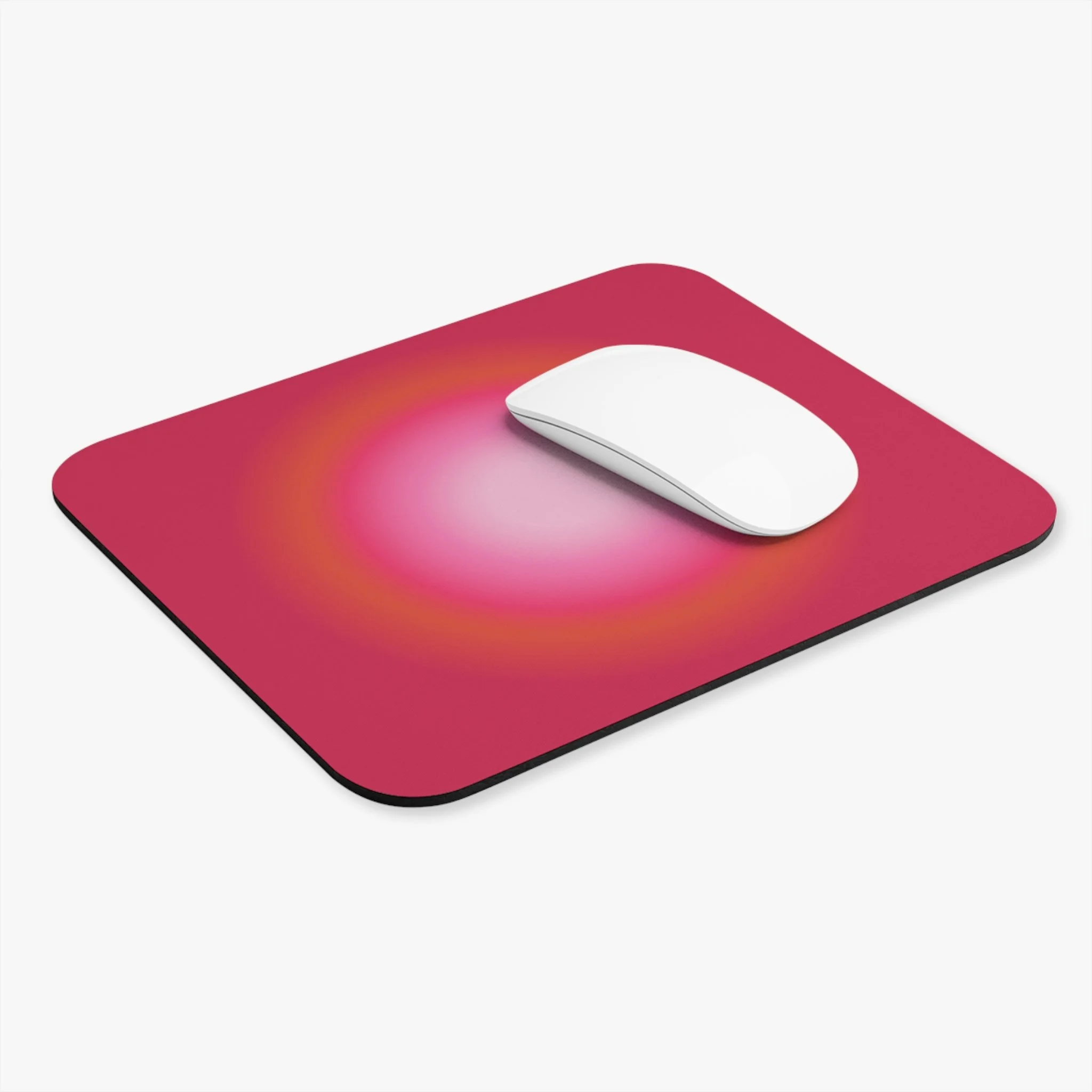 Pink Radiance Mouse Pad Gradient Sunburst Desk Mat for Home Office