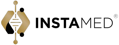 A stylized logo with a vertical gear, two hands shaking, and a line with a dot at the bottom.