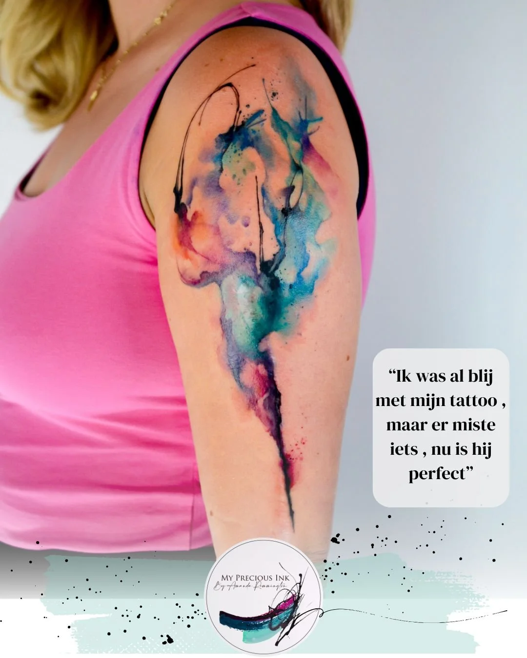Soms klopt een tattoo al&hellip; maar voelt hij nog niet helemaal af.

Deze klant was al blij met haar tattoo, maar na een sessie bij My Precious Ink werd hij &eacute;cht perfect.

En het mooiste? Dit is nog maar een work in progress , we gaan dit nu