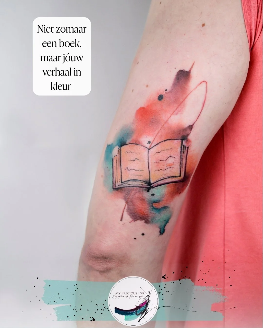 Niet zomaar een boek, maar j&oacute;uw verhaal in kleur.

Elke lijn, elke tint vertelt iets van jou &mdash; subtiel, persoonlijk en blijvend.
Gemaakt in watercolor, met zachte overgangen en natuurlijke vormen die samen &eacute;&eacute;n geheel vormen