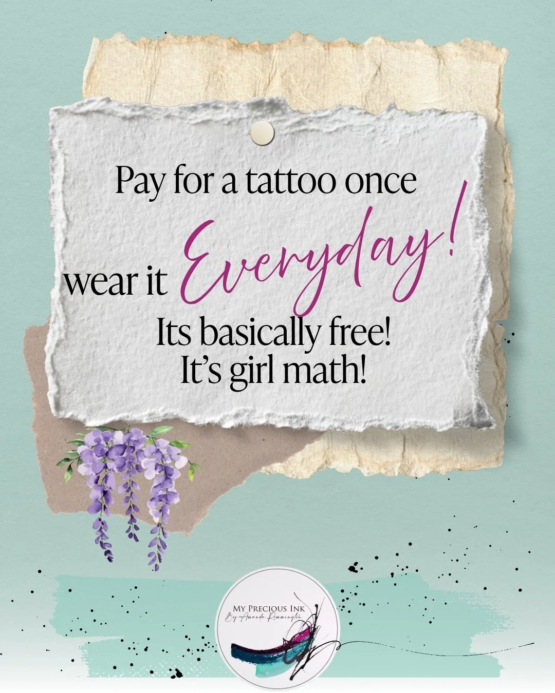 Klinkt logisch toch? 

My Precious Ink &ndash; Art that stays.
Arendonk (BE)
amanda@mypreciousink.nl
www.mypreciousink.nl

#tattoo #tattoos #tattoostudio #mypreciousink #artthatstays #tattooartist #tattooideas #watercolortattoo #colortattoo #tattooin