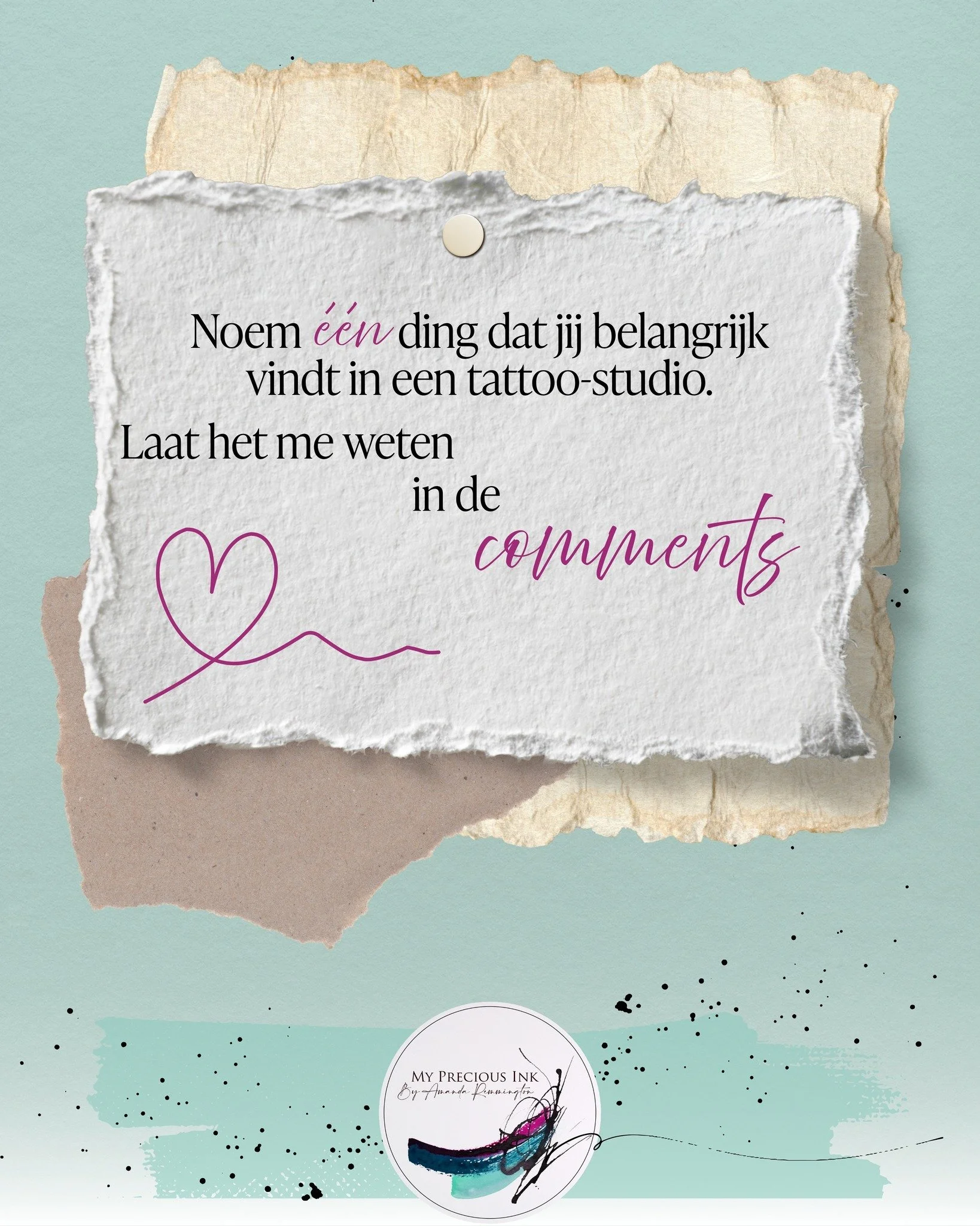 Wat mensen belangrijk vinden in een tattoo-studio verschilt enorm.

Voor de &eacute;&eacute;n is het rust. 
Voor de ander hoe er met je wordt meegedacht 
Of misschien is het wel een heerlijk kopje koffie voor dat we beginnen. 

Ik ben benieuwd:
Wat i