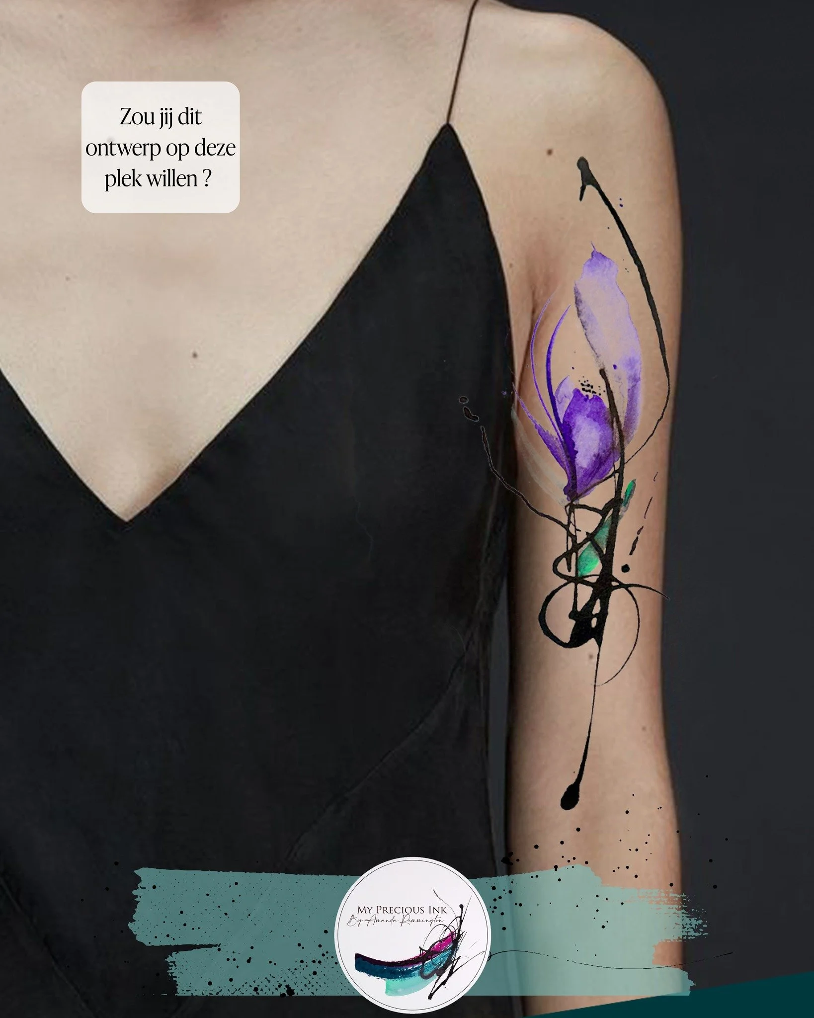 Ik ben benieuwd.
Zou jij &rsquo;m hier laten zetten, of zie jij een andere plek voor je?

Ontwerp beschikbaar en natuurlijk uniek ontworpen door : 
Amanda Remminton van My Precious Ink 

#tattoodesignideas #tattooplacementideas #customtattooart #tatt