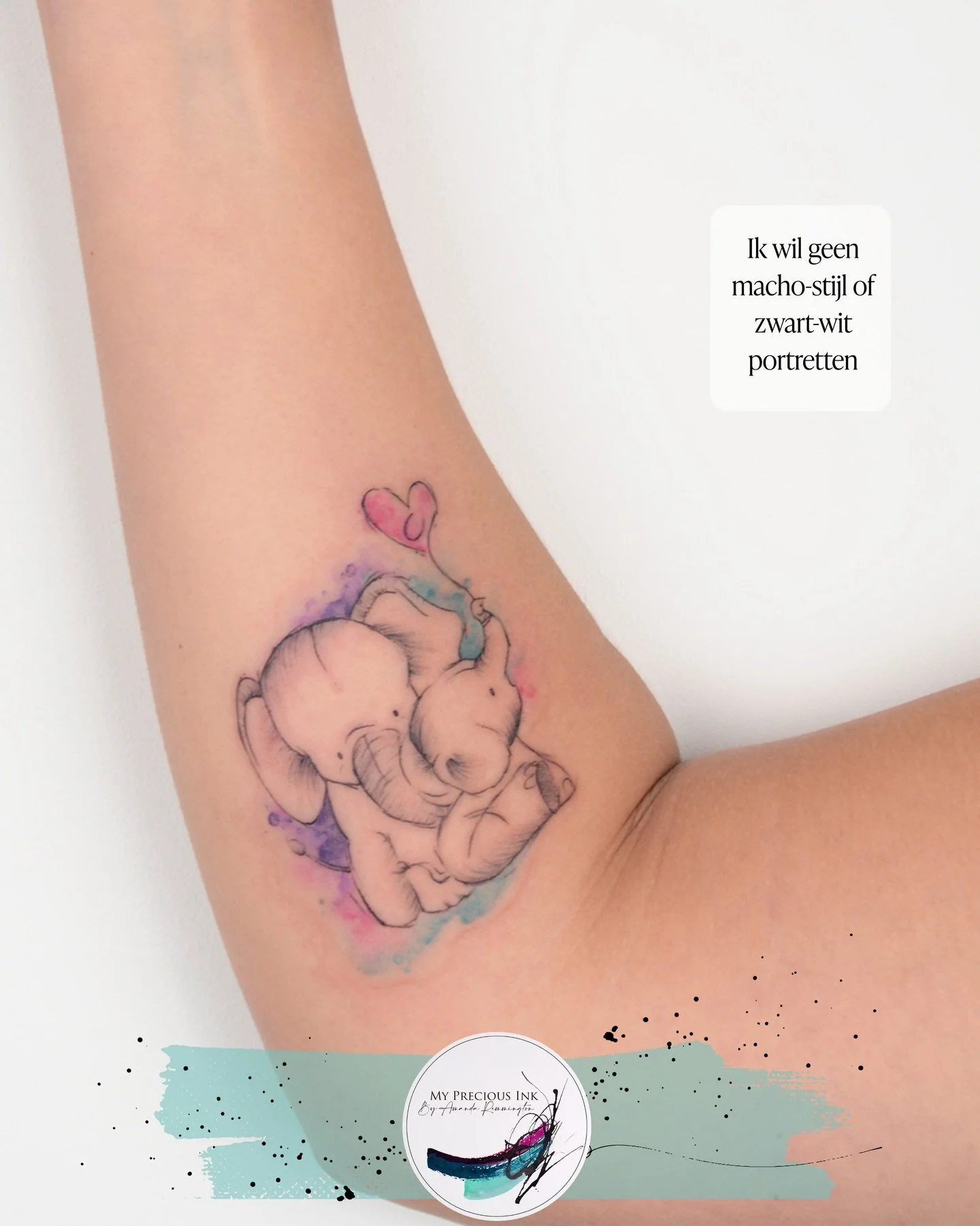 Maar ik wil iets dat super schattig is! 

En wat vind jij ?
Is dat gelukt?

My Precious Ink &ndash; Art that stays.
Arendonk (BE)
amanda@mypreciousink.nl
www.mypreciousink.nl

#cutetattooideas #cutetattoosforgirls #elephanttattoos #watercolourtattoo 