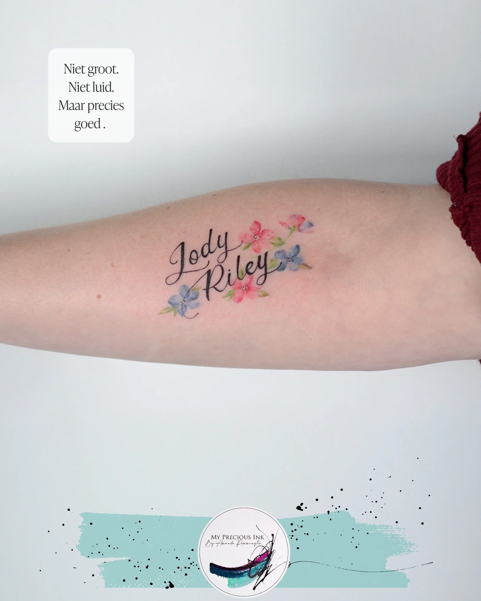 Sommige dingen hoeven niet op te vallen

Niet groot.
Niet luid.
Maar precies goed.
My Precious Ink &ndash; Art that stays.
Arendonk (BE)
amanda@mypreciousink.nl
www.mypreciousink.nl

#watercolorink #watercolortattooart #painterlytattoo #softcolorink 