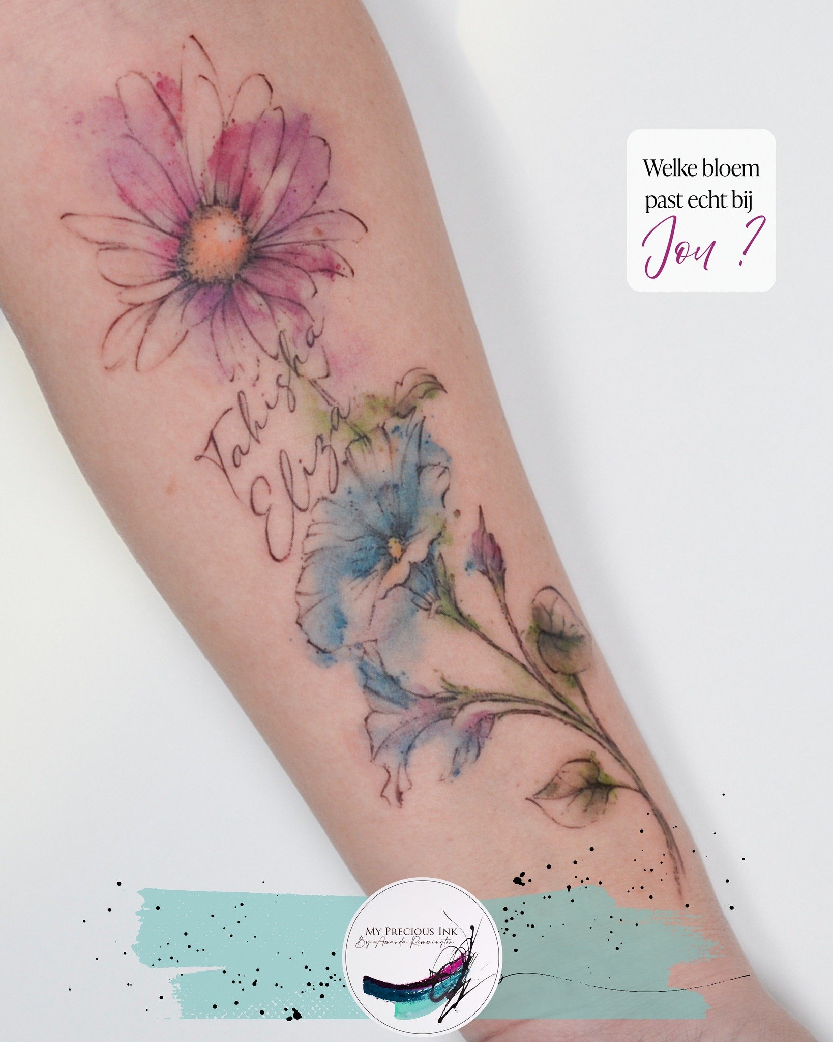 Welke bloem past &eacute;cht bij jou? 

Niet voor iemand die speciaal is , 
Niet voor een speciale maand . 

Maar gewoon &eacute;cht  voor JOU. 

My Precious Ink &ndash; Art that stays.
Arendonk (BE)
amanda@mypreciousink.nl
www.mypreciousink.nl

#art