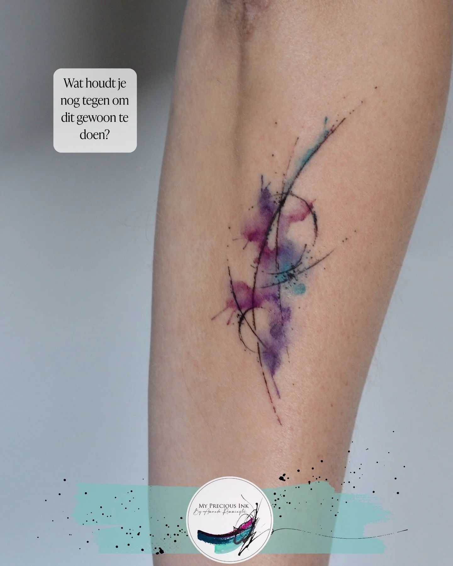 Wat houdt je nog tegen?

Het perfecte moment bestaat niet.
Het juiste gevoel wel.
En dat zie je terug in elke lijn.
&mdash;
My Precious Ink &ndash; Art that stays.
Arendonk (BE)
amanda@mypreciousink.nl
www.mypreciousink.nl

#watercolortattoo #abstrac