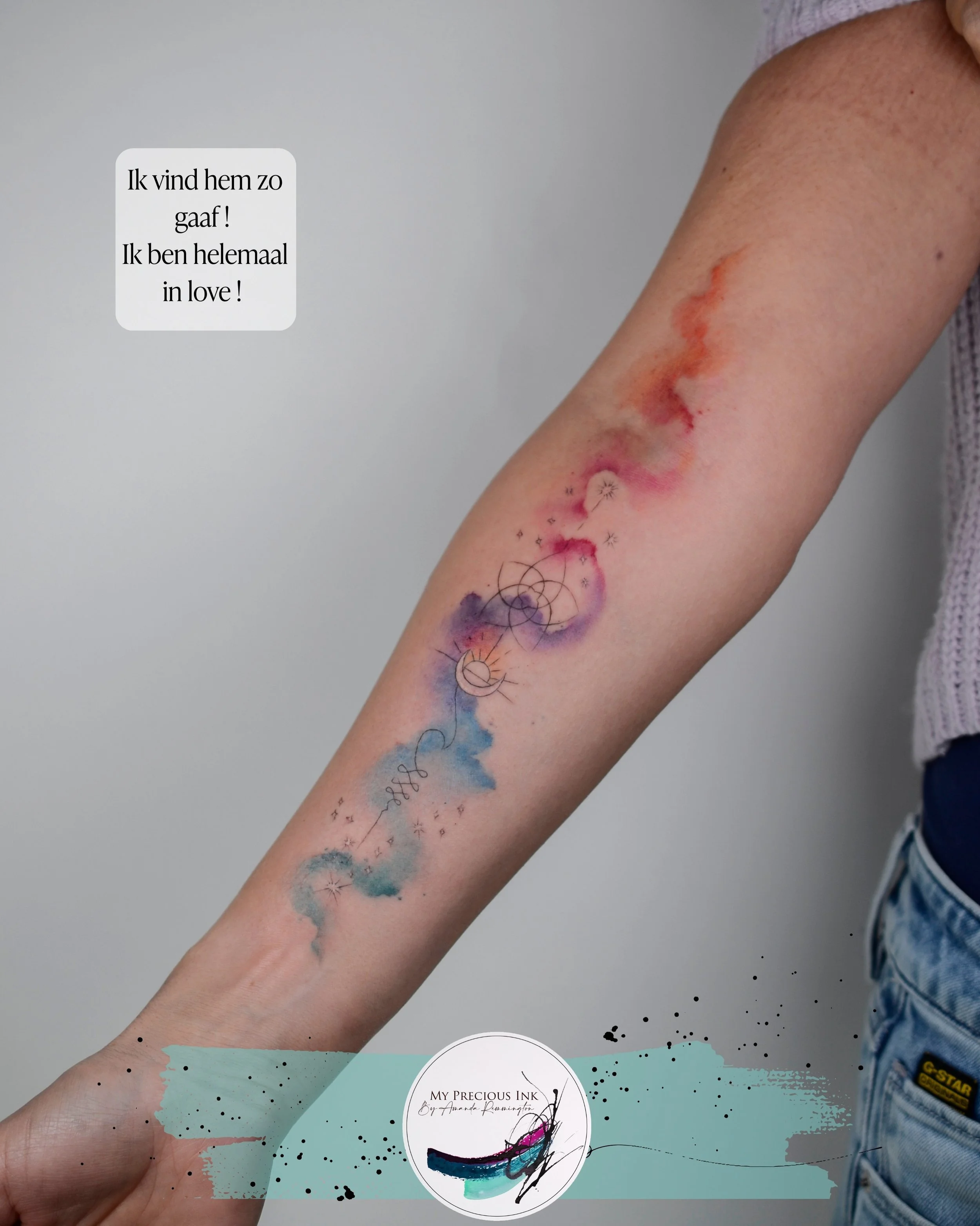Je ziet het meteen.
Dit is niet zomaar een tattoo.
Dit is dat moment waarop alles klopt.
En je denkt&hellip; ja. Dit ben ik.
&mdash;
My Precious Ink &ndash; Art that stays.
Arendonk (BE)
amanda@mypreciousink.nl
www.mypreciousink.nl

#watercolortattoo