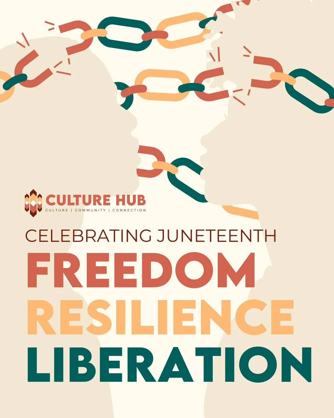 On this Juneteenth, Culture Hub celebrates freedom, resilience, liberation, and the vibrant heritage of Black and Afro-Indigenous communities.
We remember June 19, 1865 — the day the last enslaved African Americans in Texas finally learned of