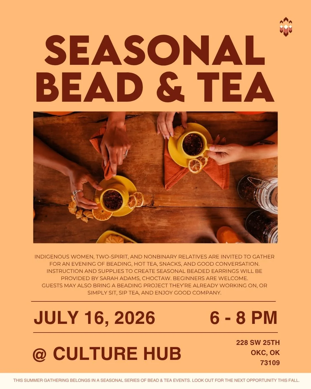 Bead &amp; Tea - Seasonal @ the Culture Hub