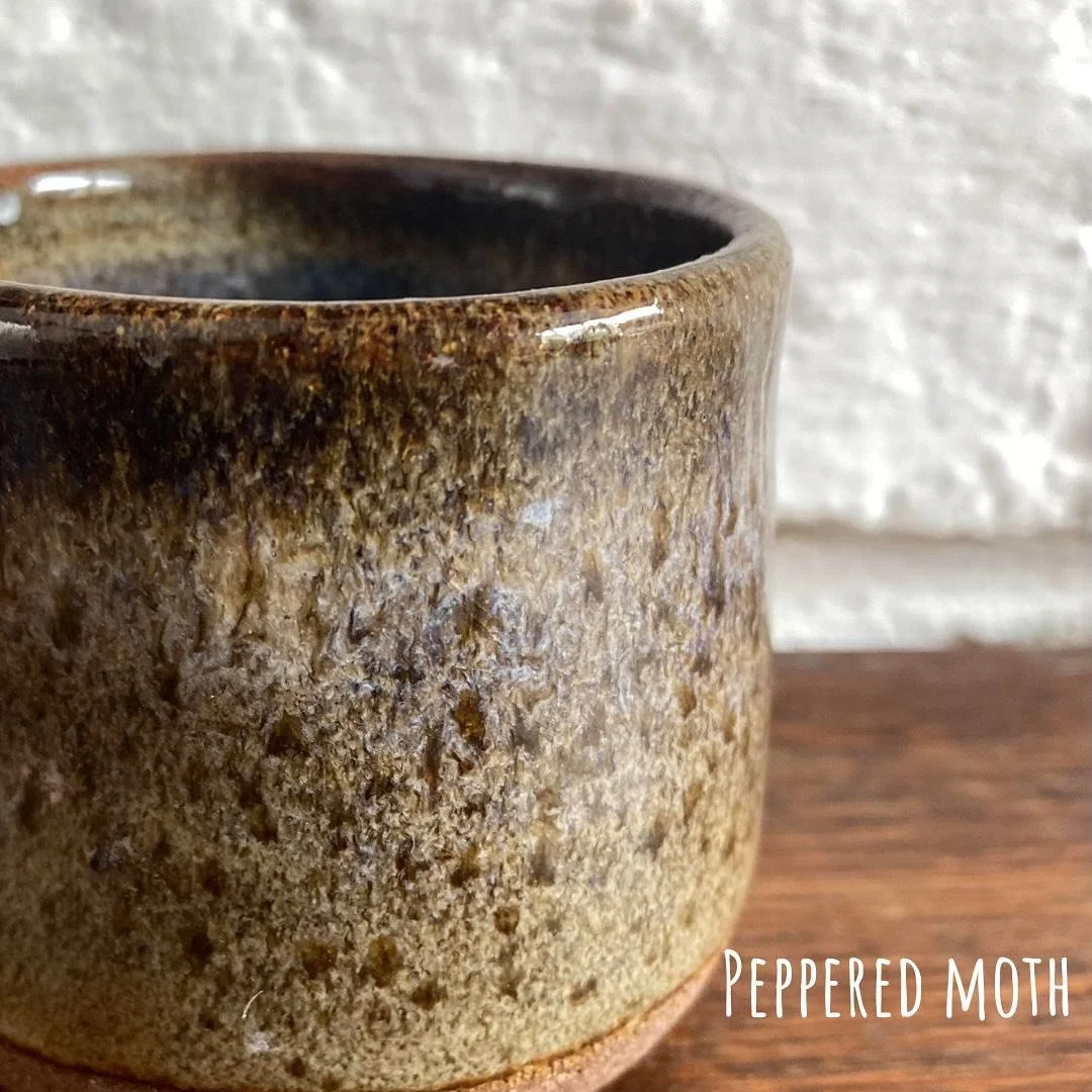 ✨✨ Introducing you to our GLAZE colours! We had many tests and trials to get to these gorgeous tones, we hope you like them too! 

Our range of wares can be glazed in all of these shades ☺️

Peppered Moth - Our more complex tone with varying blue and