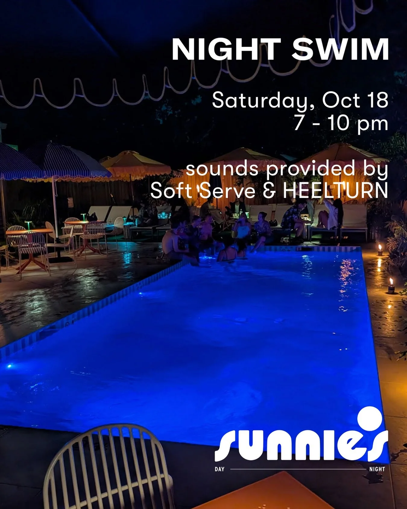 Sunnies after the sun. Saturday night, 7-10pm music accompaniment featuring @considerateshorty and @heelturn_allcaps. Kitchen open till close.