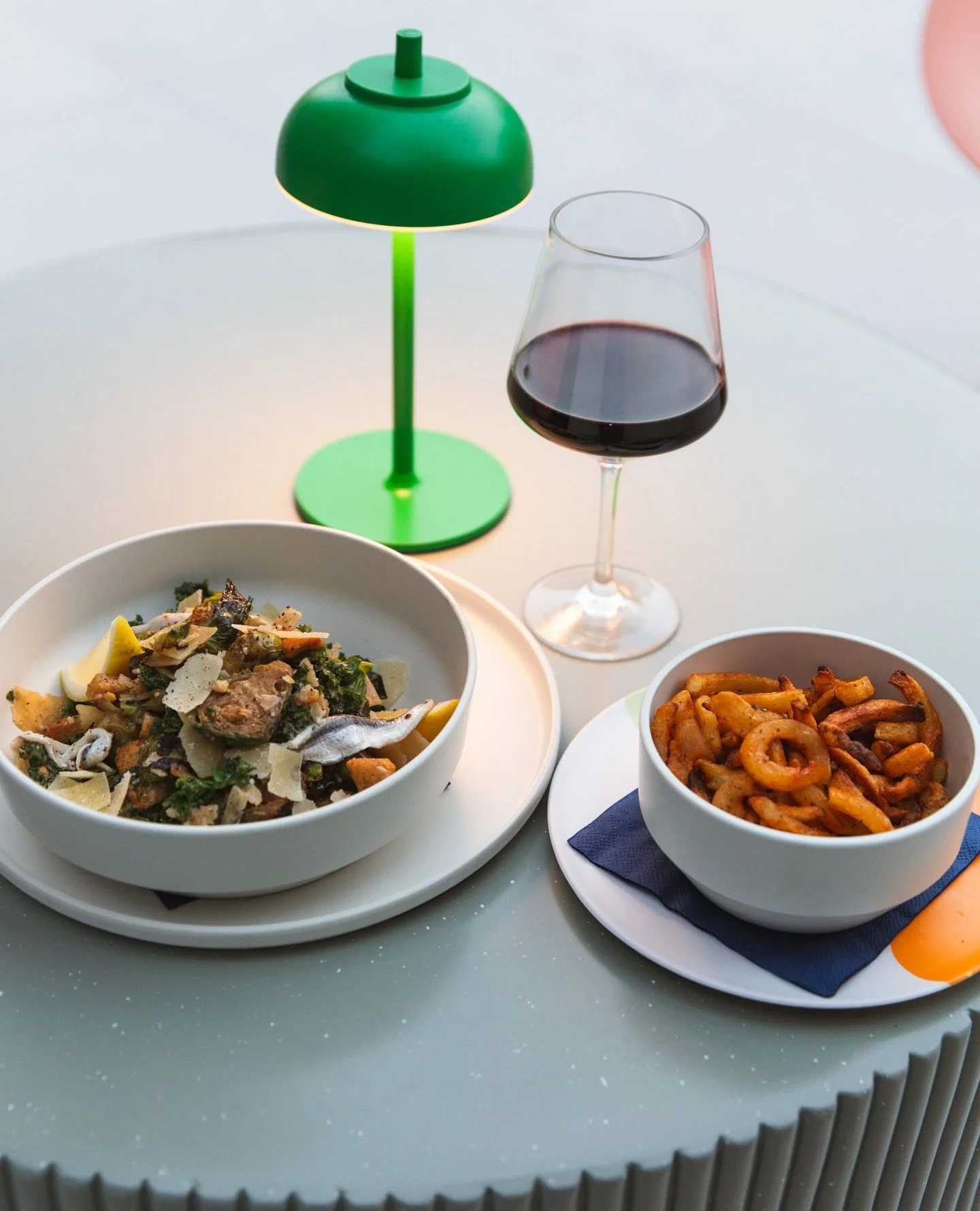 Because Thursdays are for the girls. Fries. Brussels Caesar. Wine. All for $22 at Sunnies.