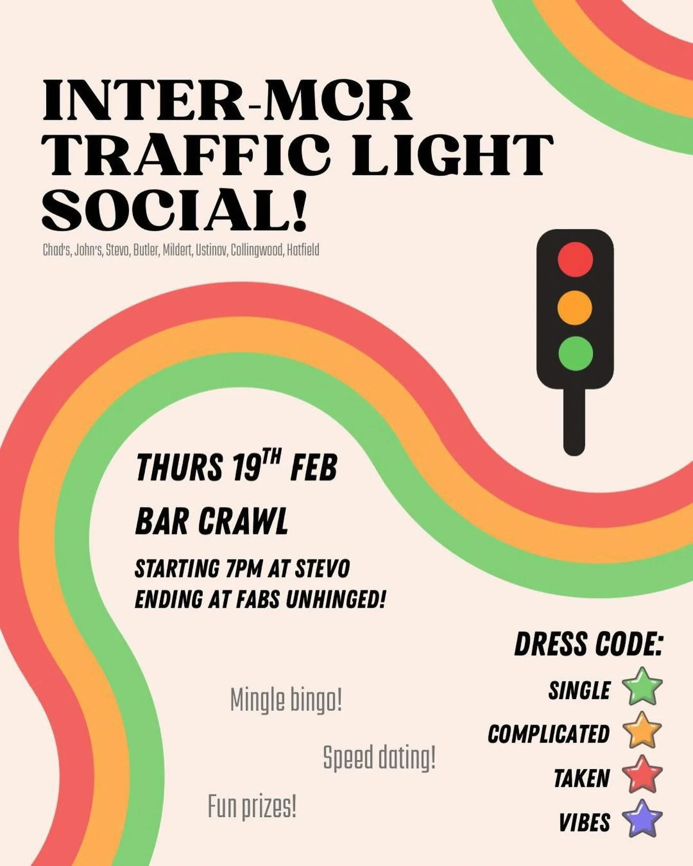 Inter-MCR Valentine's Traffic Light Bar Crawl