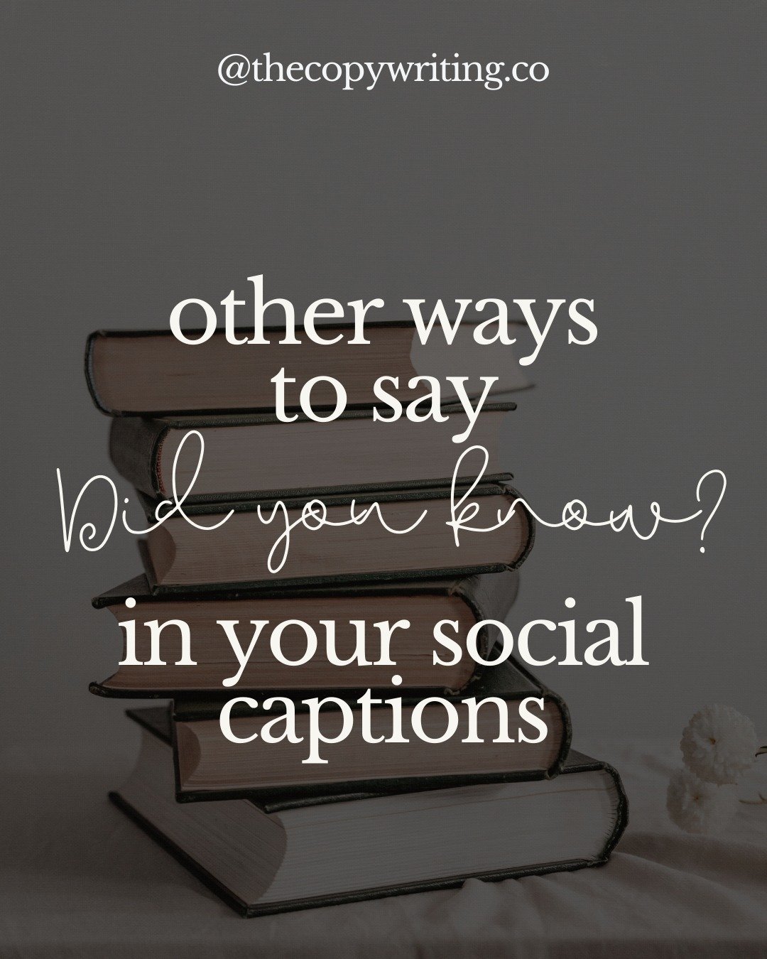 Let's face it. &quot;Did you know?&quot; is the overused (&amp; kind of cringy) pick-up line of the marketing world...

But of course, there's a reason it works! And that reason? It keeps things interesting. 

Swipe for some funky alternatives that'l