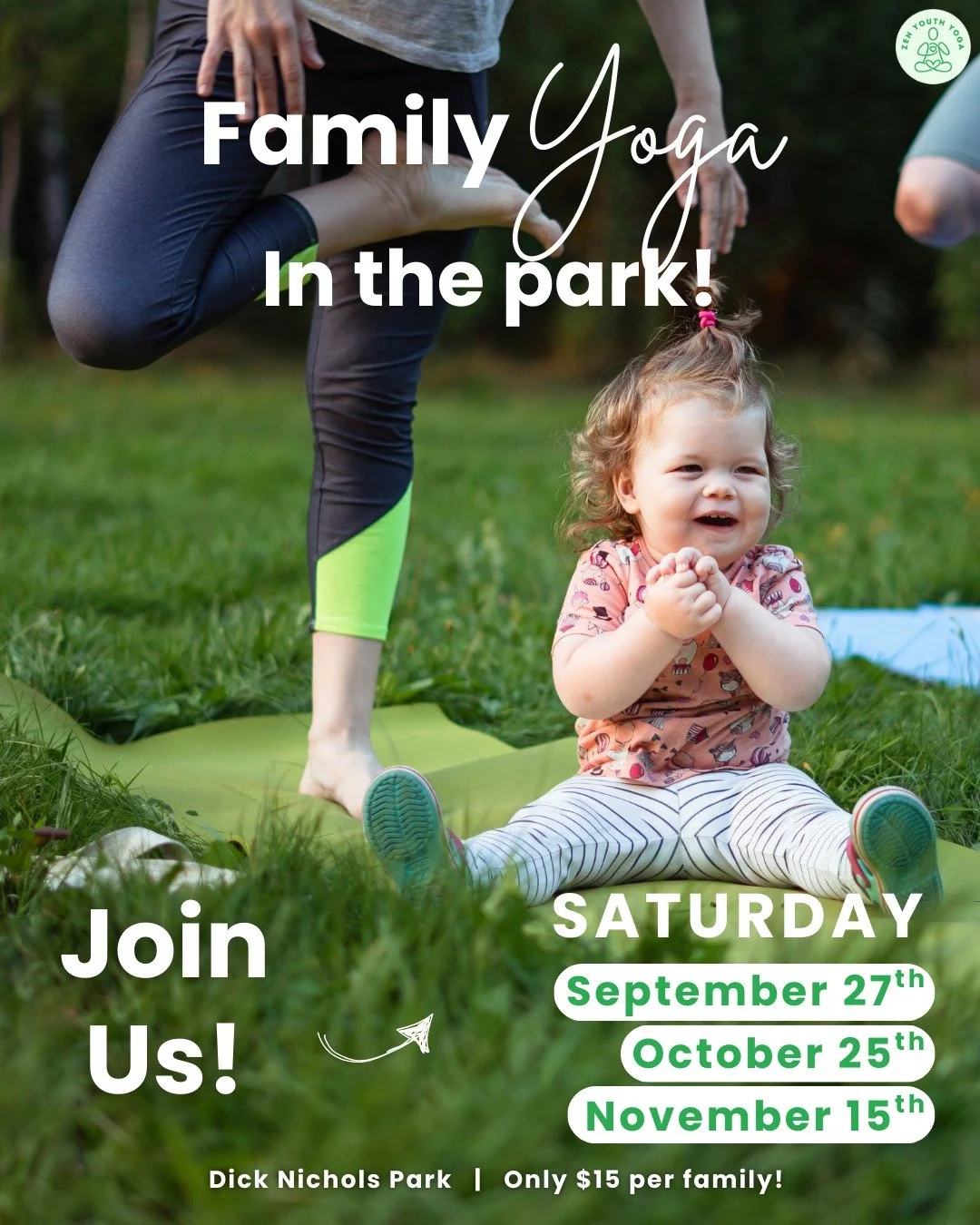 🌞 Family Yoga Saturdays are here!

Because the best memories are made when we move, laugh, and breathe together. 💛 Join me for playful, outdoor family yoga classes this fall, filled with gentle poses, fun music, mindful breathing, and yoga games fo