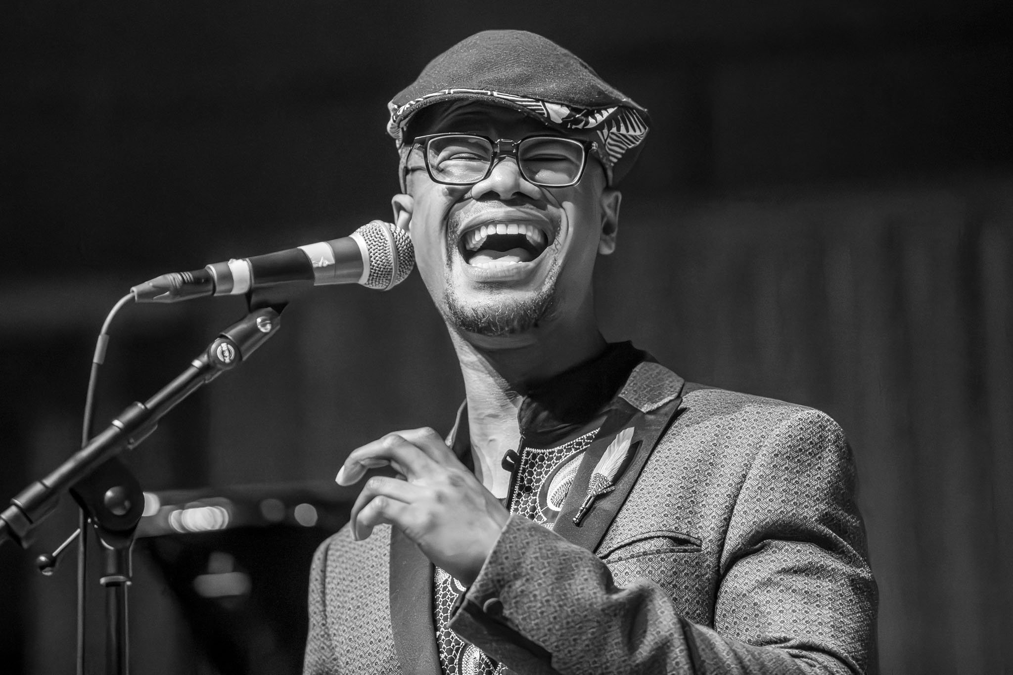 Thanda Gumede performing the Click Song at the Howard Assembly rooms in Leeds, UK. 📸: Simon Godley