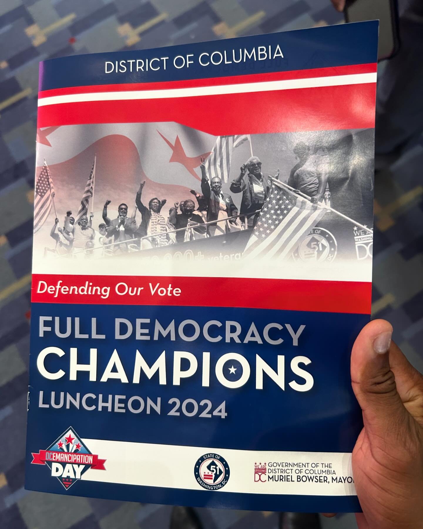 I had a fantastic time at the seventh annual Full Democracy Champions Luncheon. This year&rsquo;s theme was &ldquo;Defending Our Vote&rdquo;. 

I stand with my colleagues in the ongoing fight to achieve full voting rights and statehood for the Distri