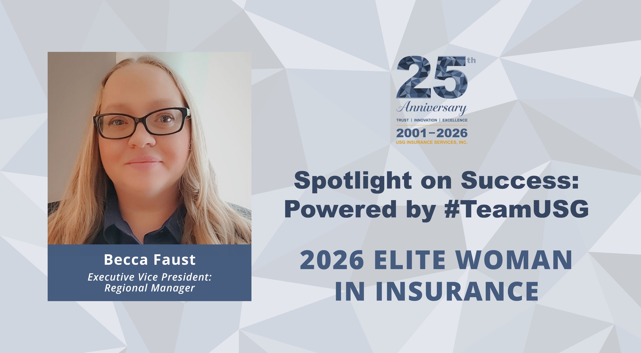 USG Insurance Services’ Becca Faust Recognized as a 2026 Elite Woman in Insurance