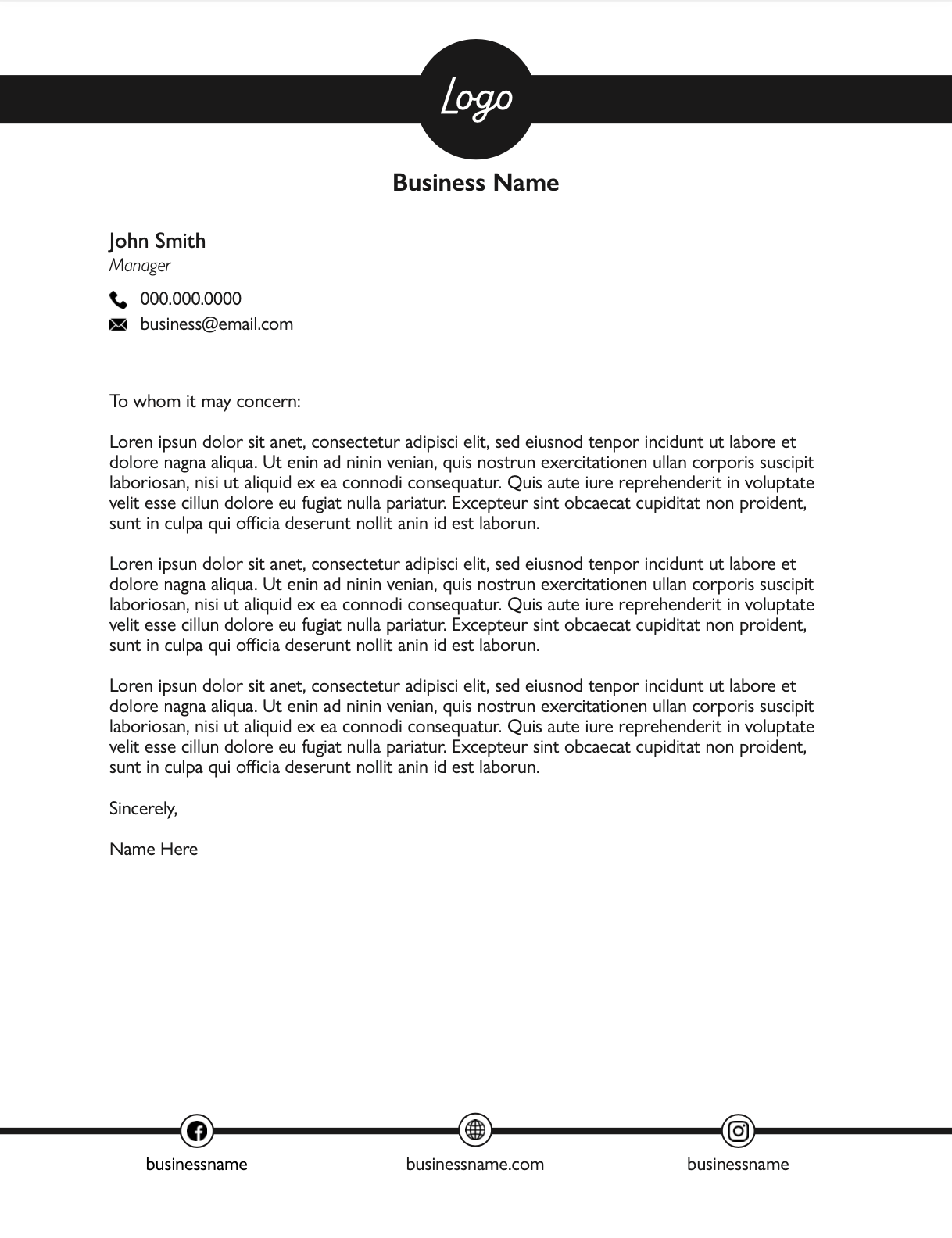 Letterhead Template, Adobe InDesign, 2024