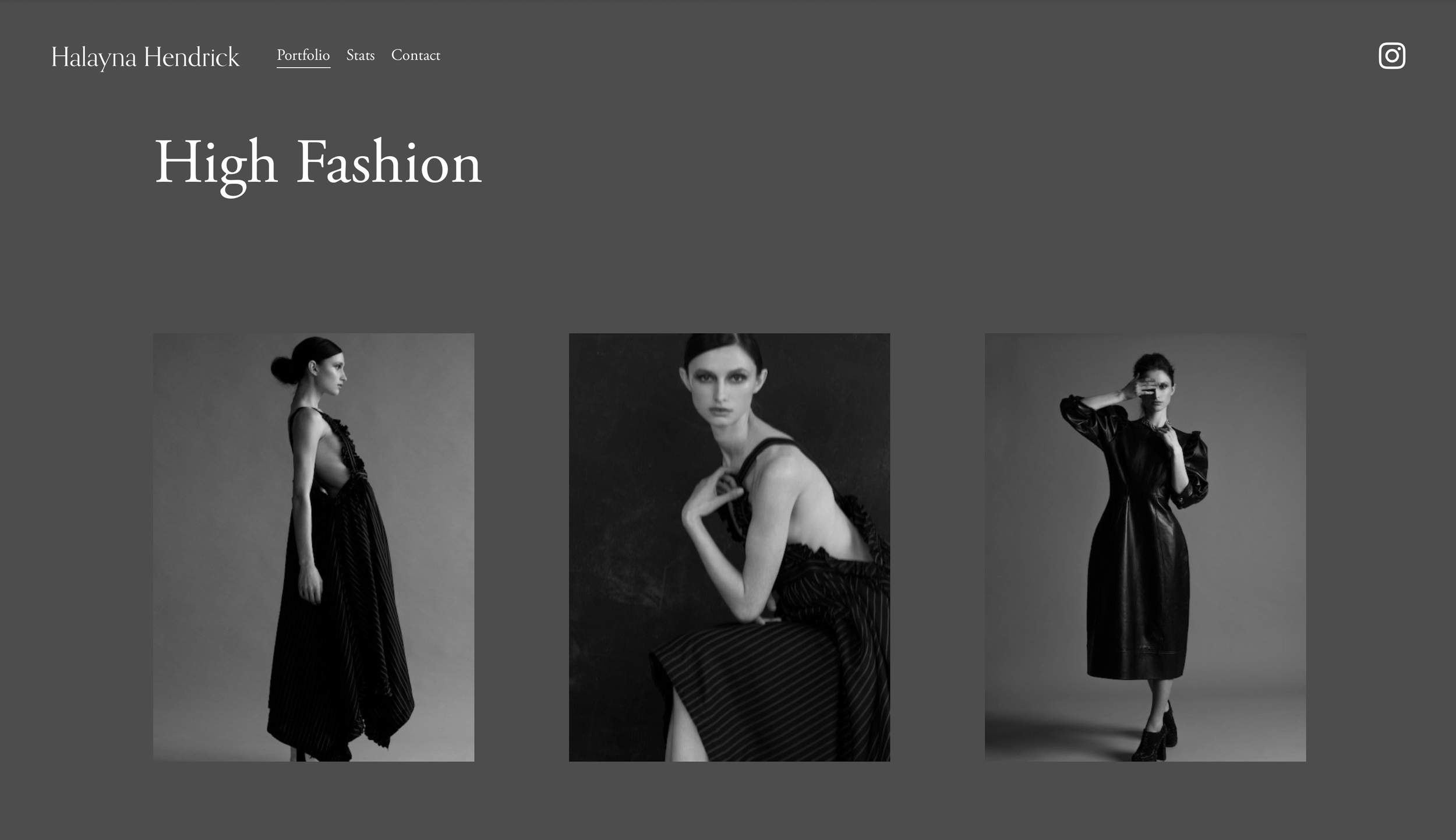 Halayna Hendrick, Model Portfolio, 2022