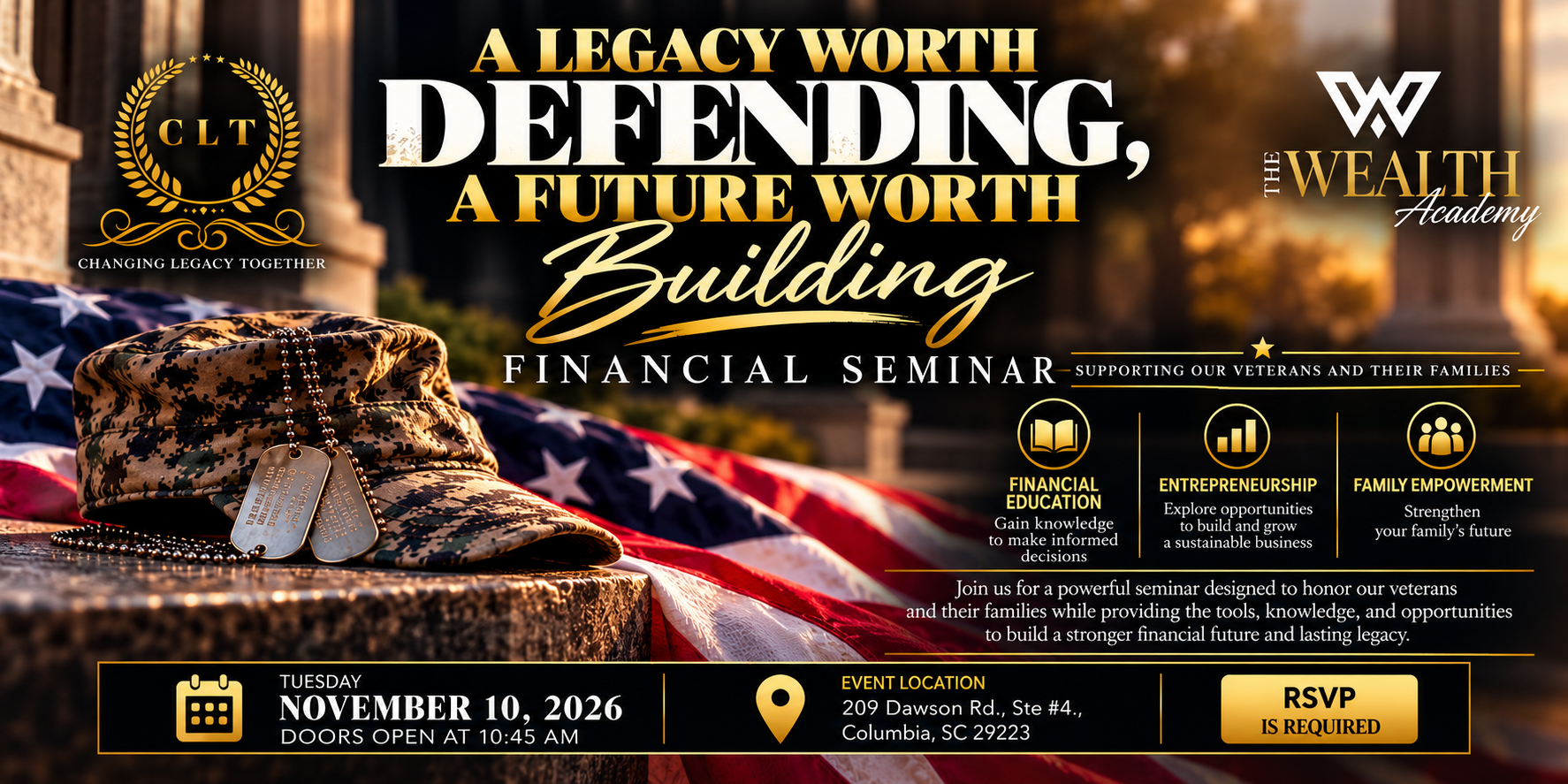 A Future Worth Building Financial Seminar Honoring Veterans