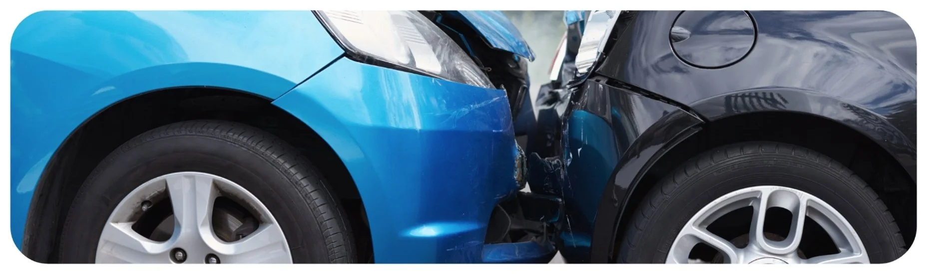Close-up of vehicle damage after a car accident, illustrating underinsured motorist coverage issues in Iowa.