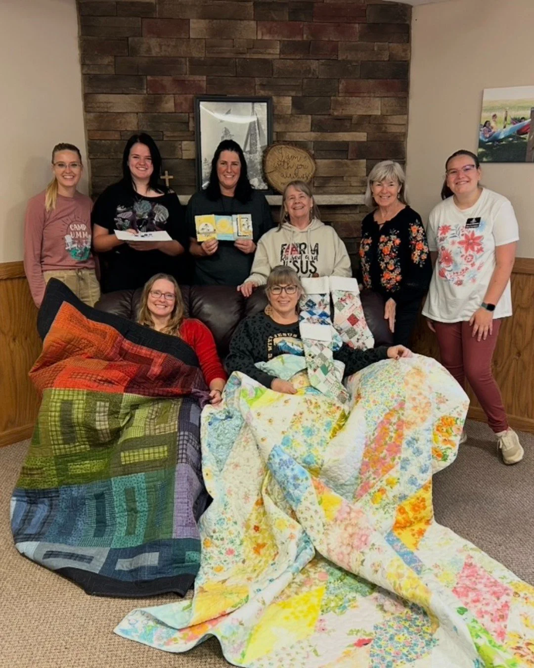 The 2025 Fall Craft Retreat was an absolute blast! This wonderful group of ladies was such a joy to host. The creativity on display was incredible&mdash;so many beautiful pieces of art!🖌️🧵 We loved sharing meals, conversations, campfire, devotions,