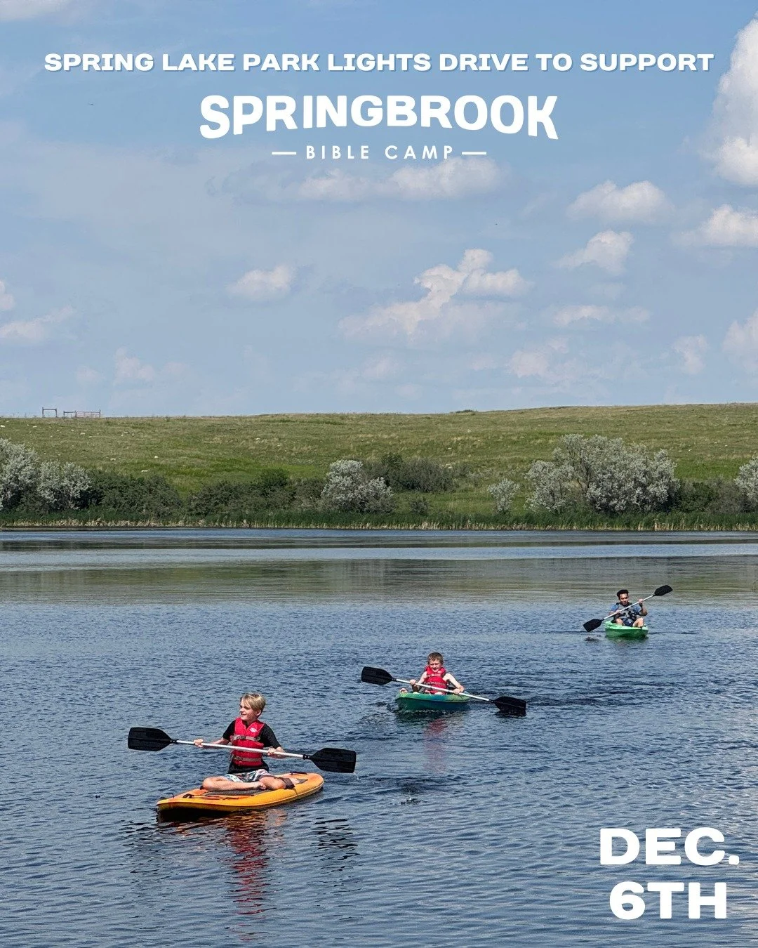 This Saturday, enjoy the Spring Lake Park Lights Drive in Williston! From 5:30&ndash;9:30 PM, a portion of the proceeds will be donated to @springbrookbiblecamp 

Thank you to Basin Hearing Solutions for choosing @springbrookbiblecamp as their gate n