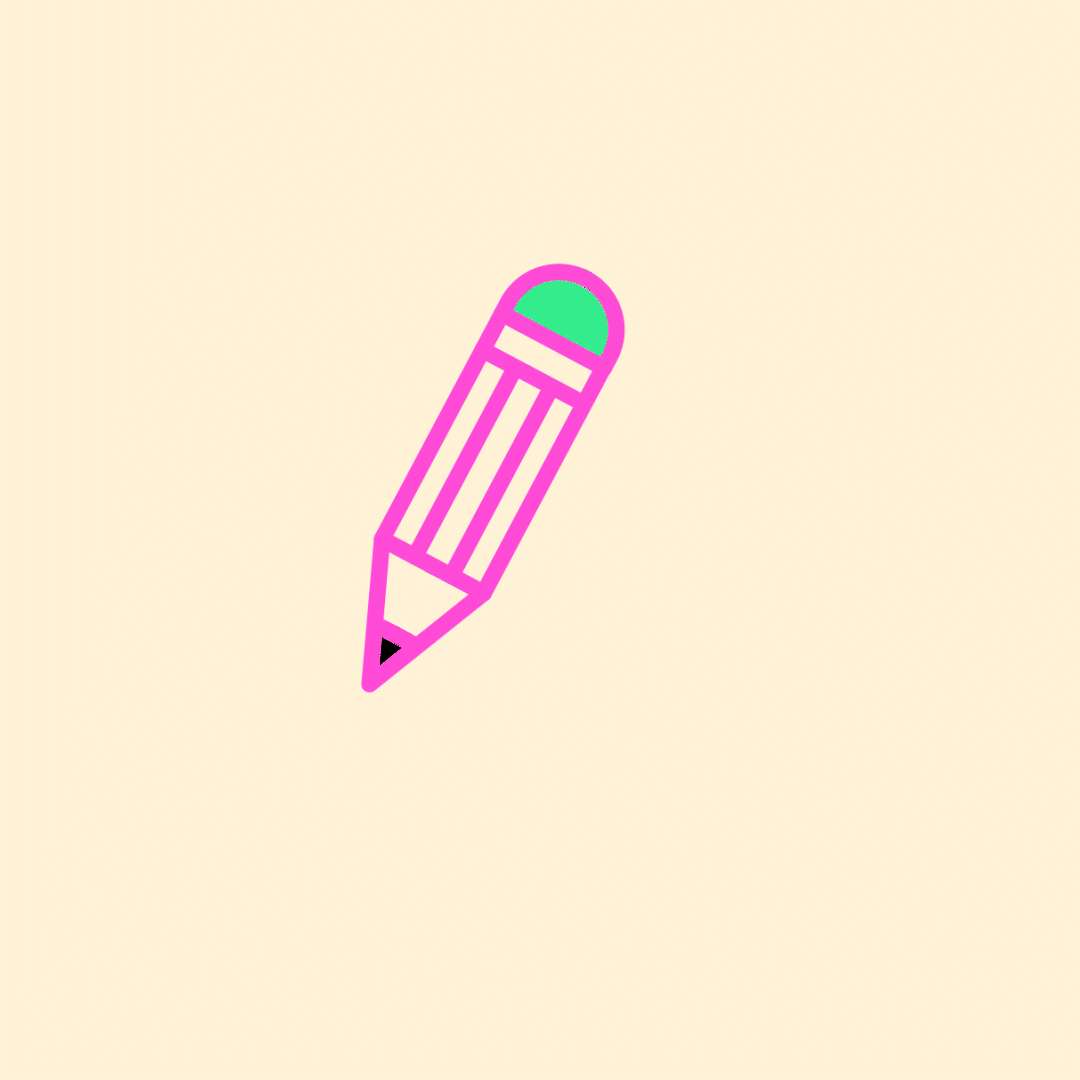 Animation of a pencil drawing a line
