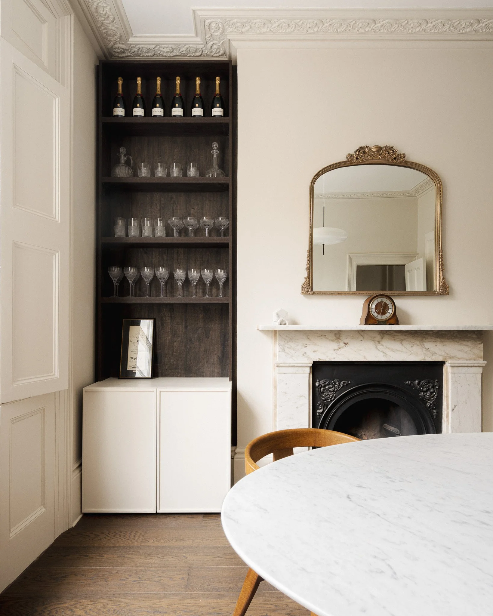 Restored period detailing with contemporary materials in Islington listed building refurbishment