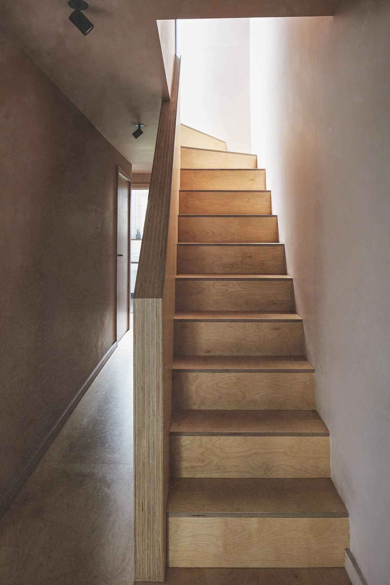 Rooflight over staircase bringing daylight into centre of Victorian house