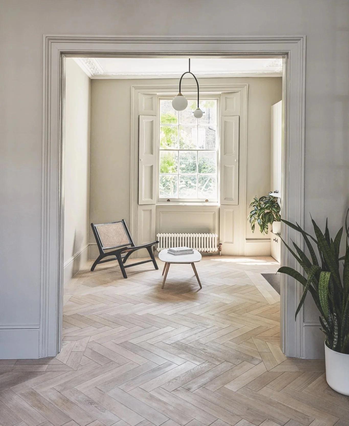 Restored period detailing with contemporary materials in Islington listed building refurbishment