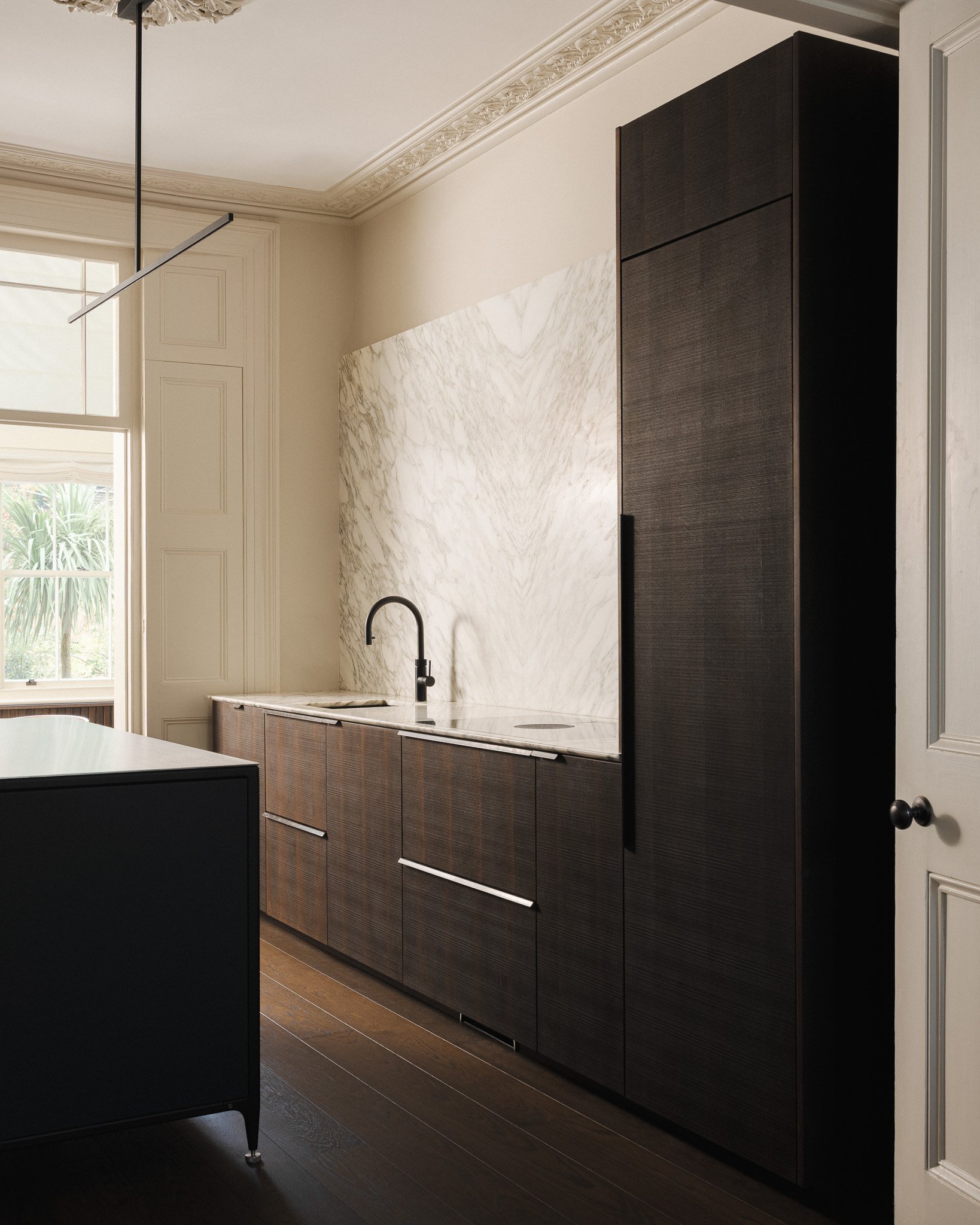 Original features retained within a contemporary Victorian house renovation in London